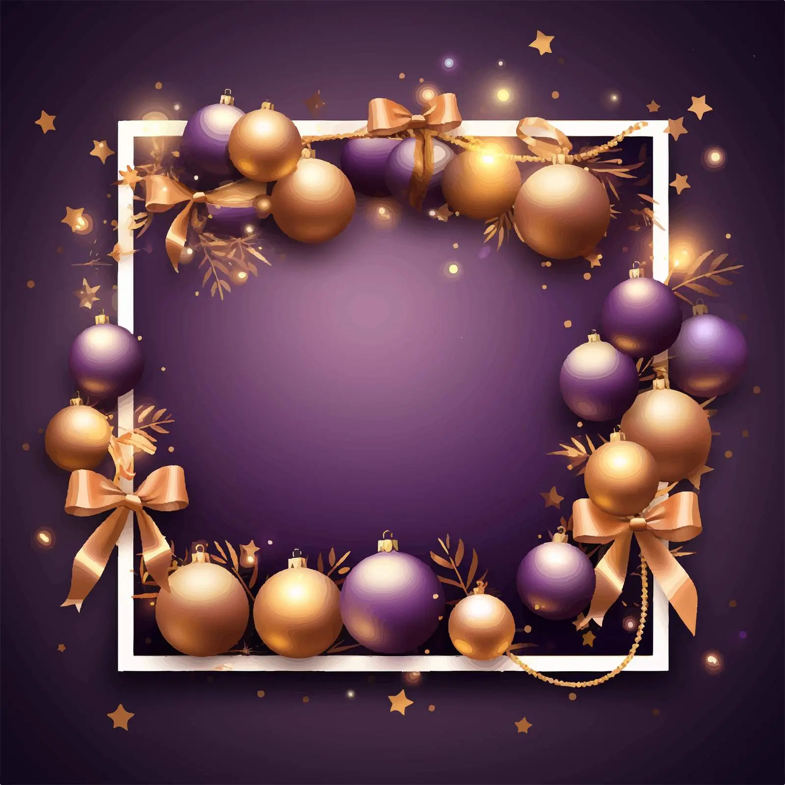 Happy New Year Greeting Card Template with Border — free download from Dotvec