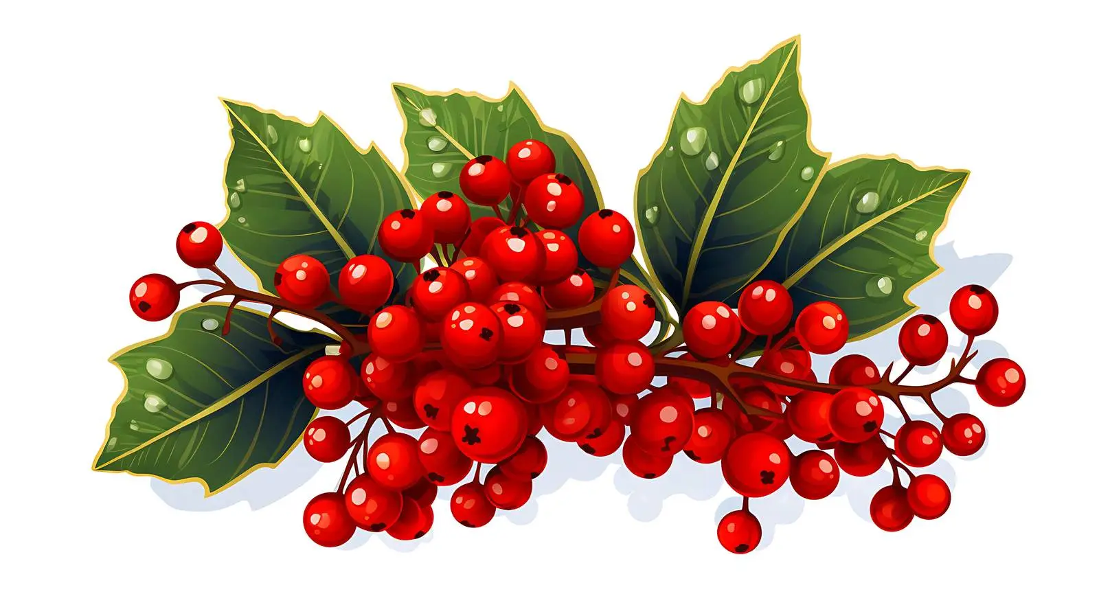 Festive Holly New Year Greeting Card — free download from Dotvec