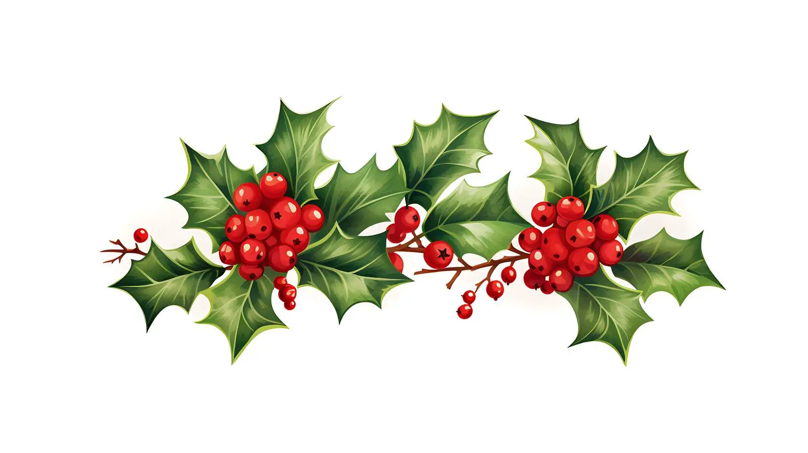 Festive New Year Holly Greeting Card — free download from Dotvec