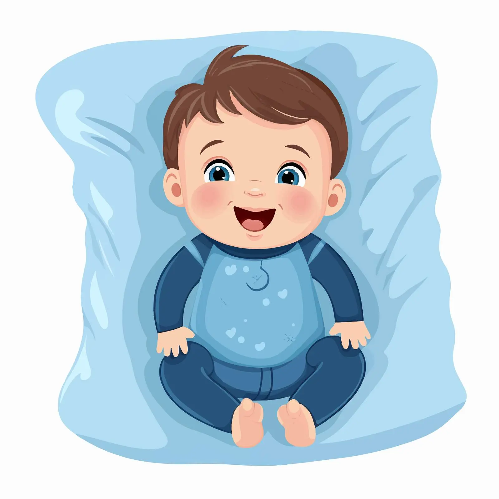 Happy Newborn Baby Smiling in Bodysuit — free download from Dotvec