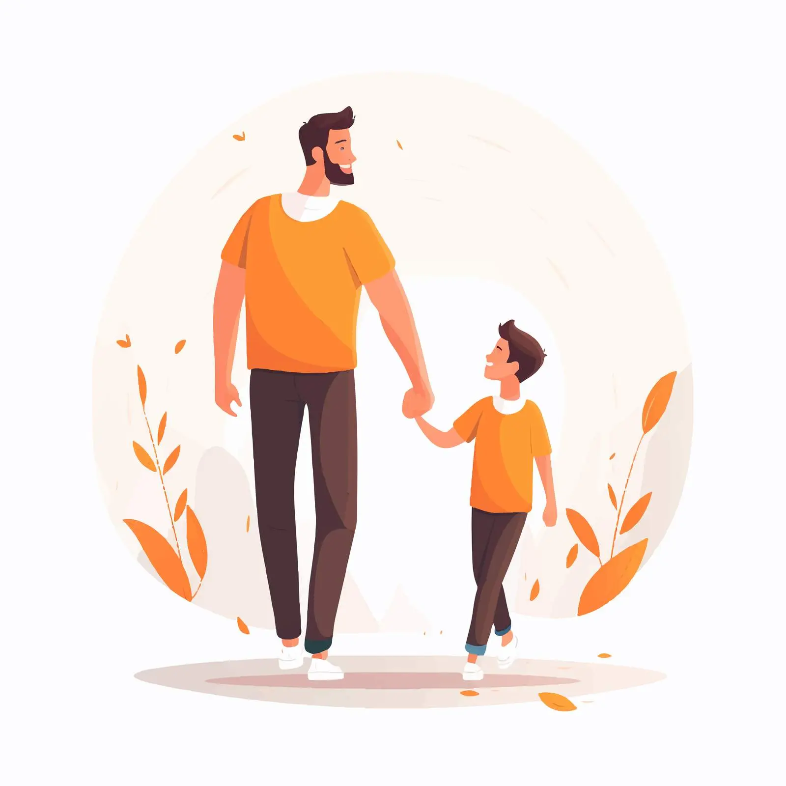 Father and Son Communication Vector Art — free download from Dotvec