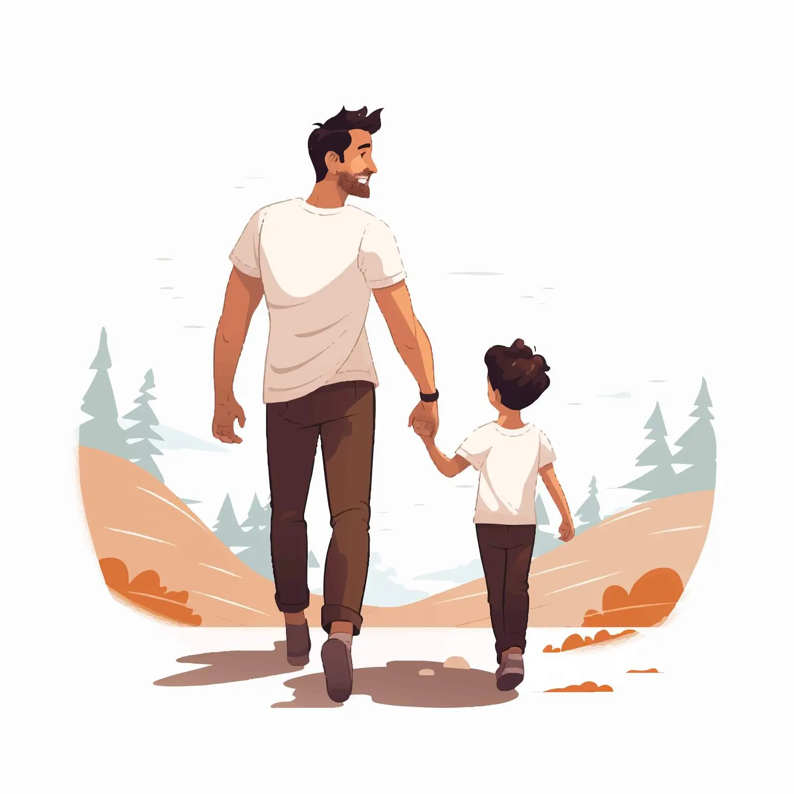 Father and Son Communicating with Joy – free connectedness image from Dotvec