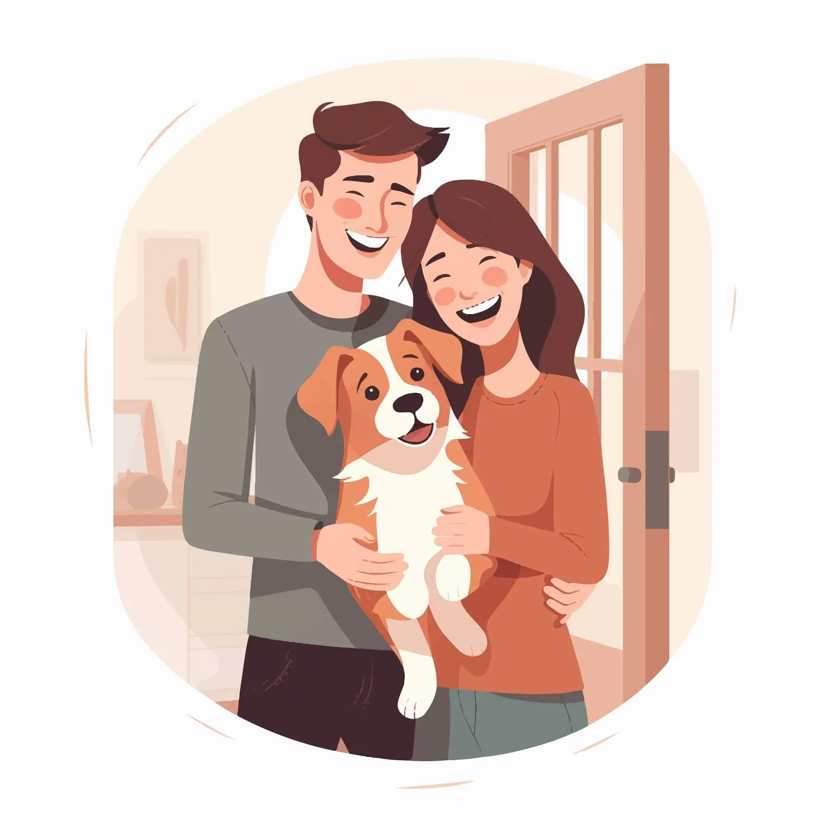 Man and Dog Embrace After Heartfelt Reunion — free download from Dotvec