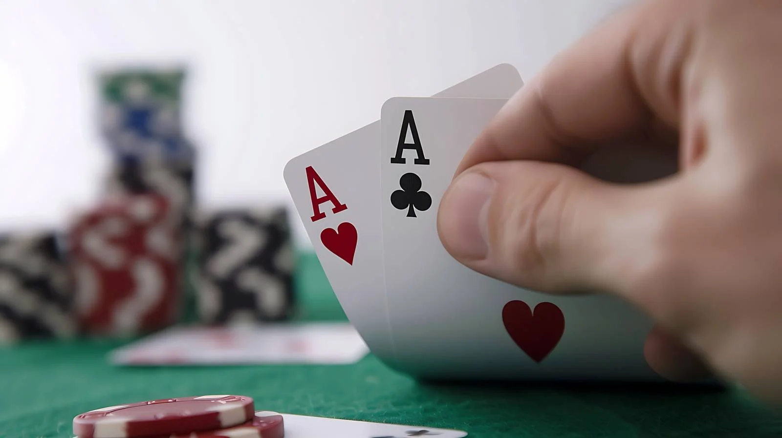 Joyful Poker Player Throwing Aces — free download from Dotvec