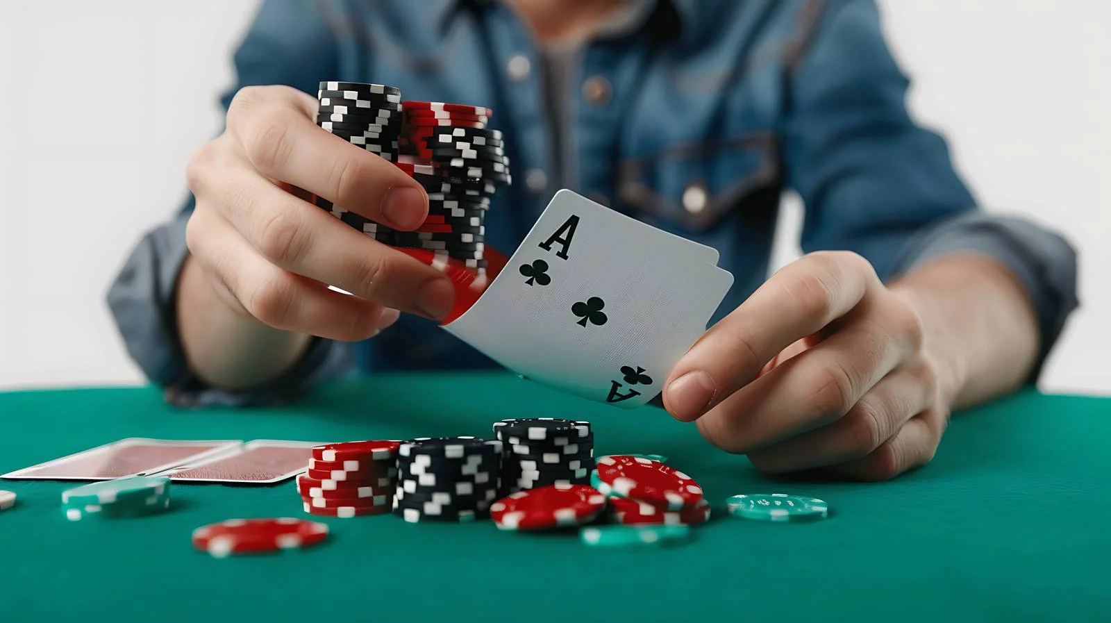 Joyful Poker Player with Aces — free download from Dotvec