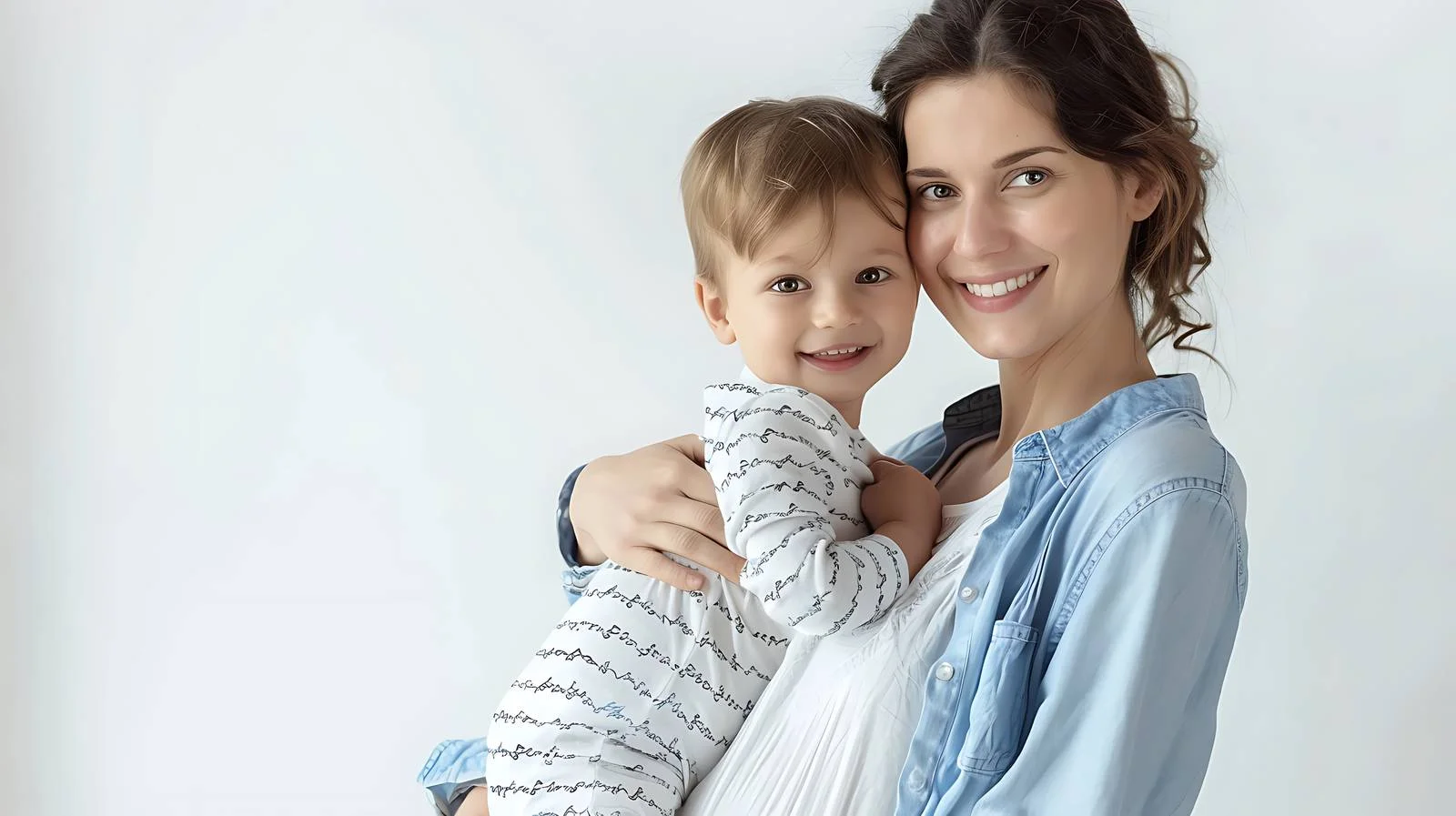 Joyful Mother Holding Son Isolated — free download from Dotvec