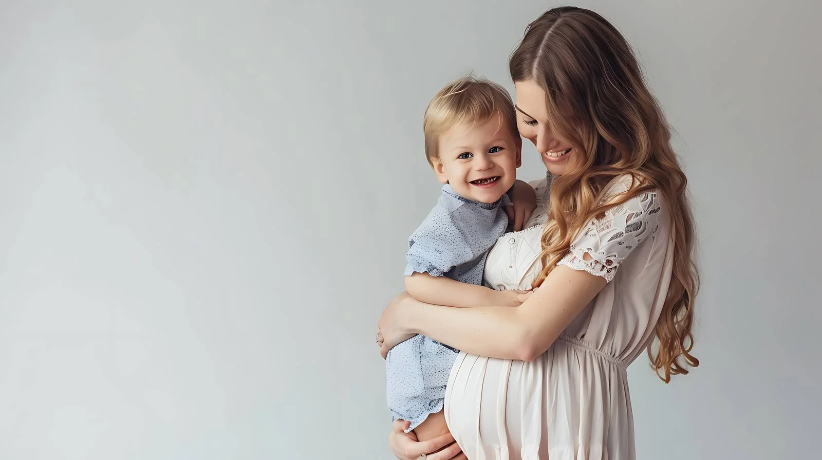 Joyful Expectant Mother with Child — free download from Dotvec