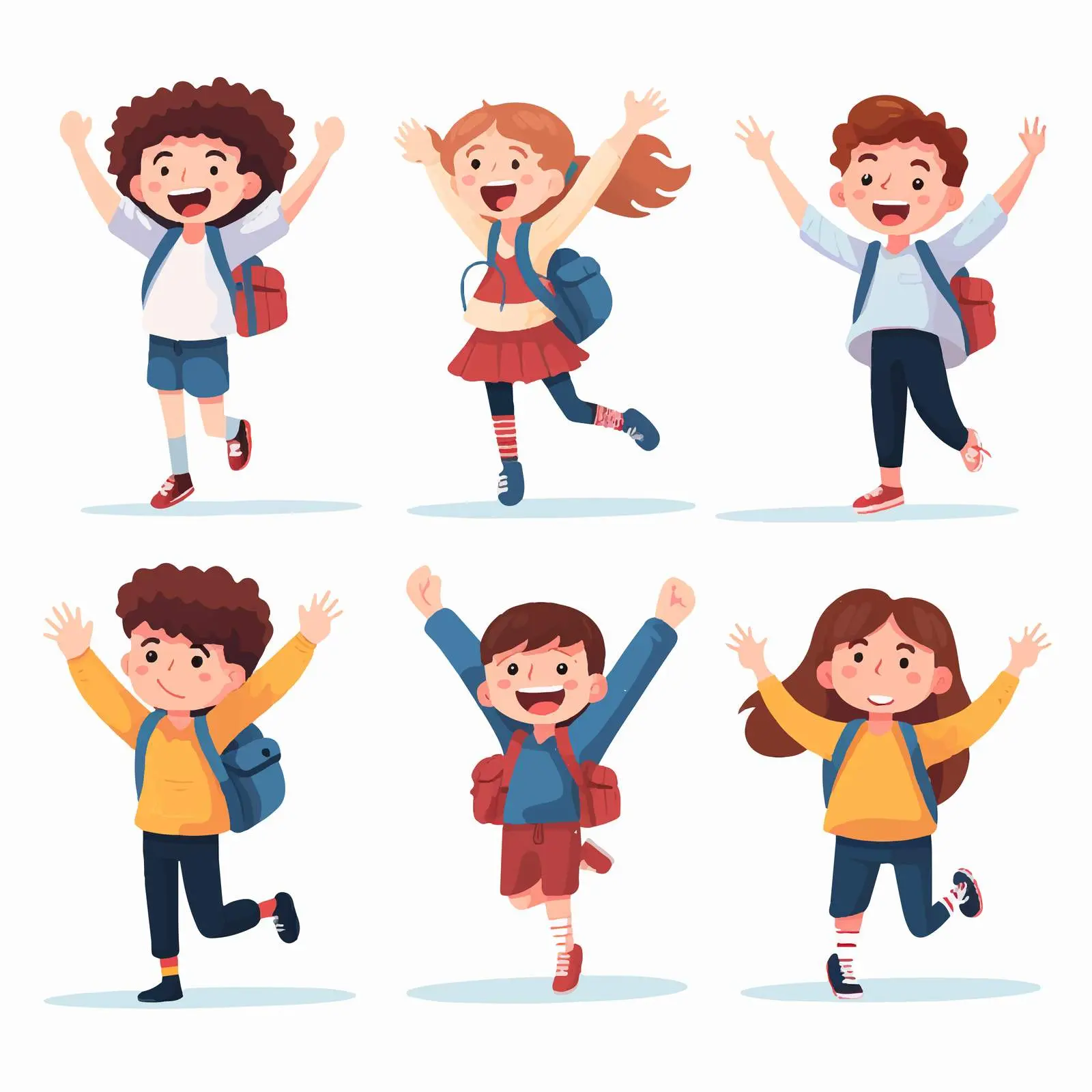 Celebrating Success: Happy School Kids — free download from Dotvec