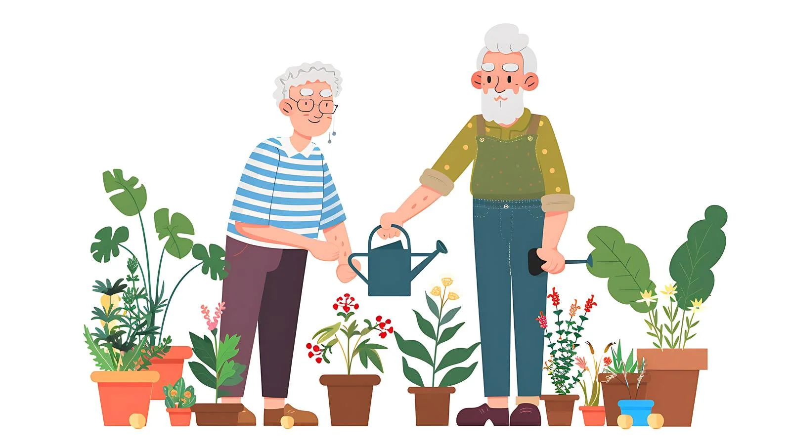Senior Couple Gardening Together — free download from Dotvec