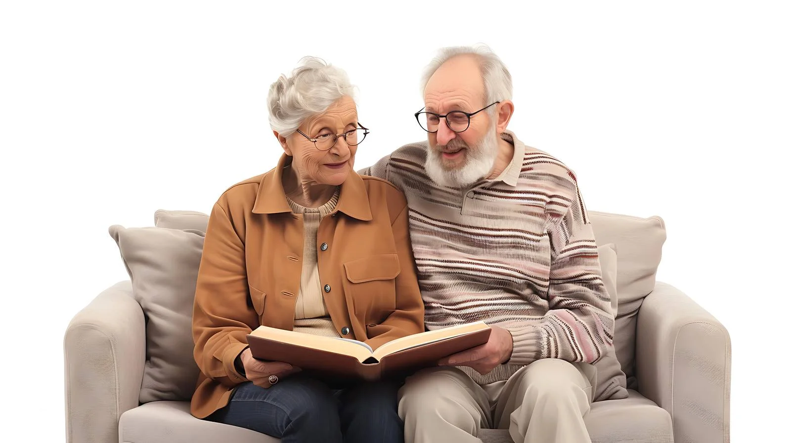 Elderly Couple Reflection Time — free download from Dotvec