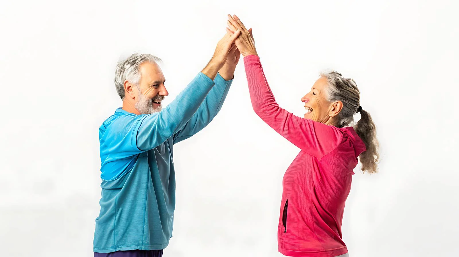 Cheerful Senior Duo Celebrating Successful Collaboration — free download from Dotvec