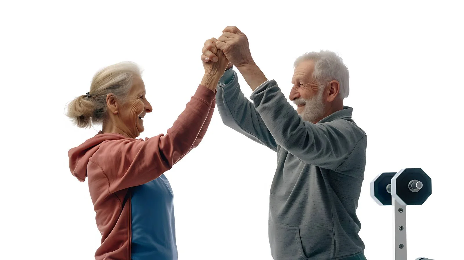 Elderly Couple High-Fiving Celebratory Gesture — free download from Dotvec