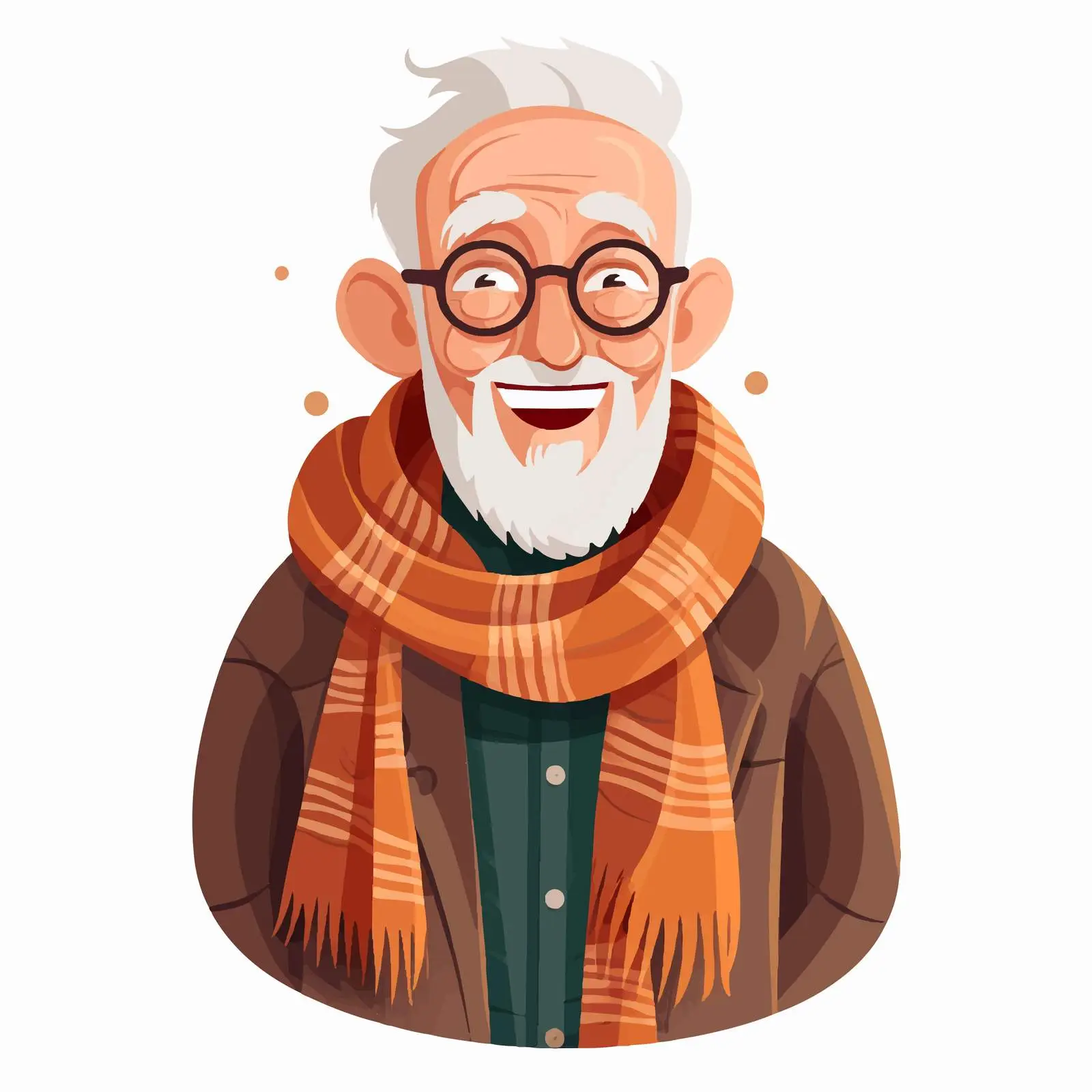 Happy Senior Man Smiling in Glasses — free download from Dotvec