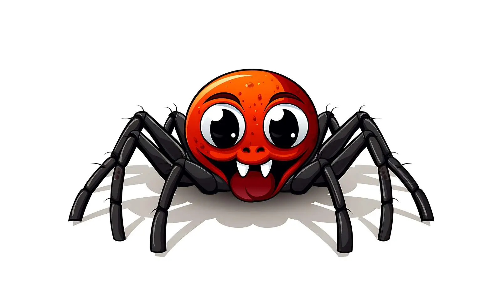 Cheerful Spider Cartoon Illustration — free download from Dotvec