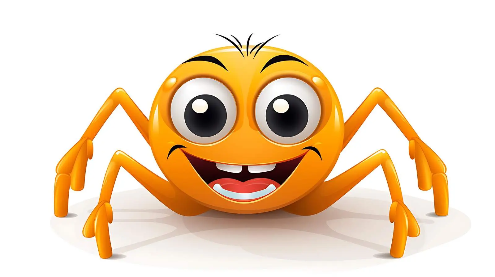 Cheerful Spider Cartoon Illustration — free download from Dotvec