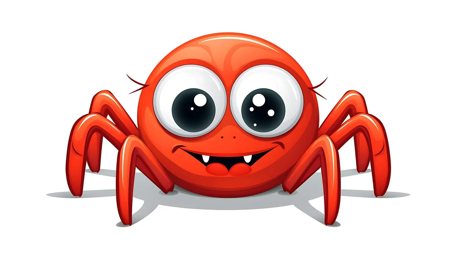 Cheerful Spider Cartoon Vector Illustration — free download from Dotvec