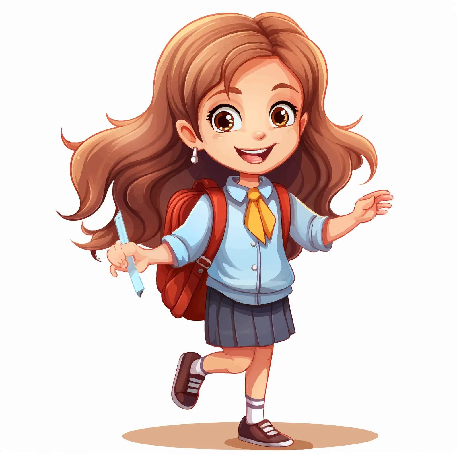 Happy Student at School Illustration Vector – free school engagement image from Dotvec