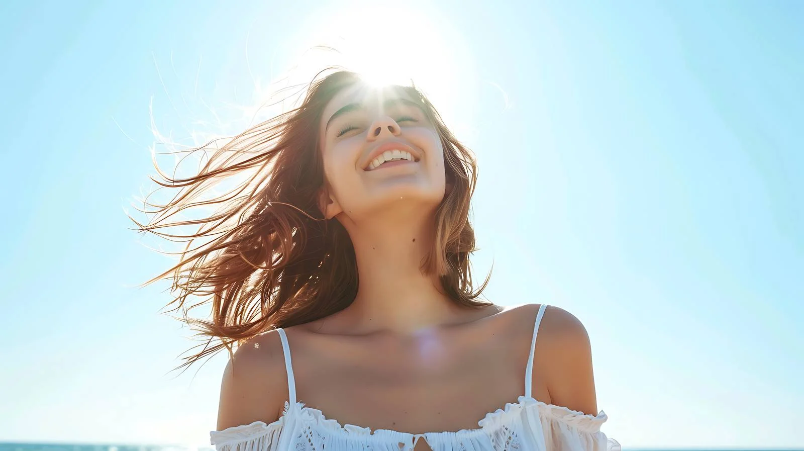 Joyful Teen at Serene Beach — free download from Dotvec