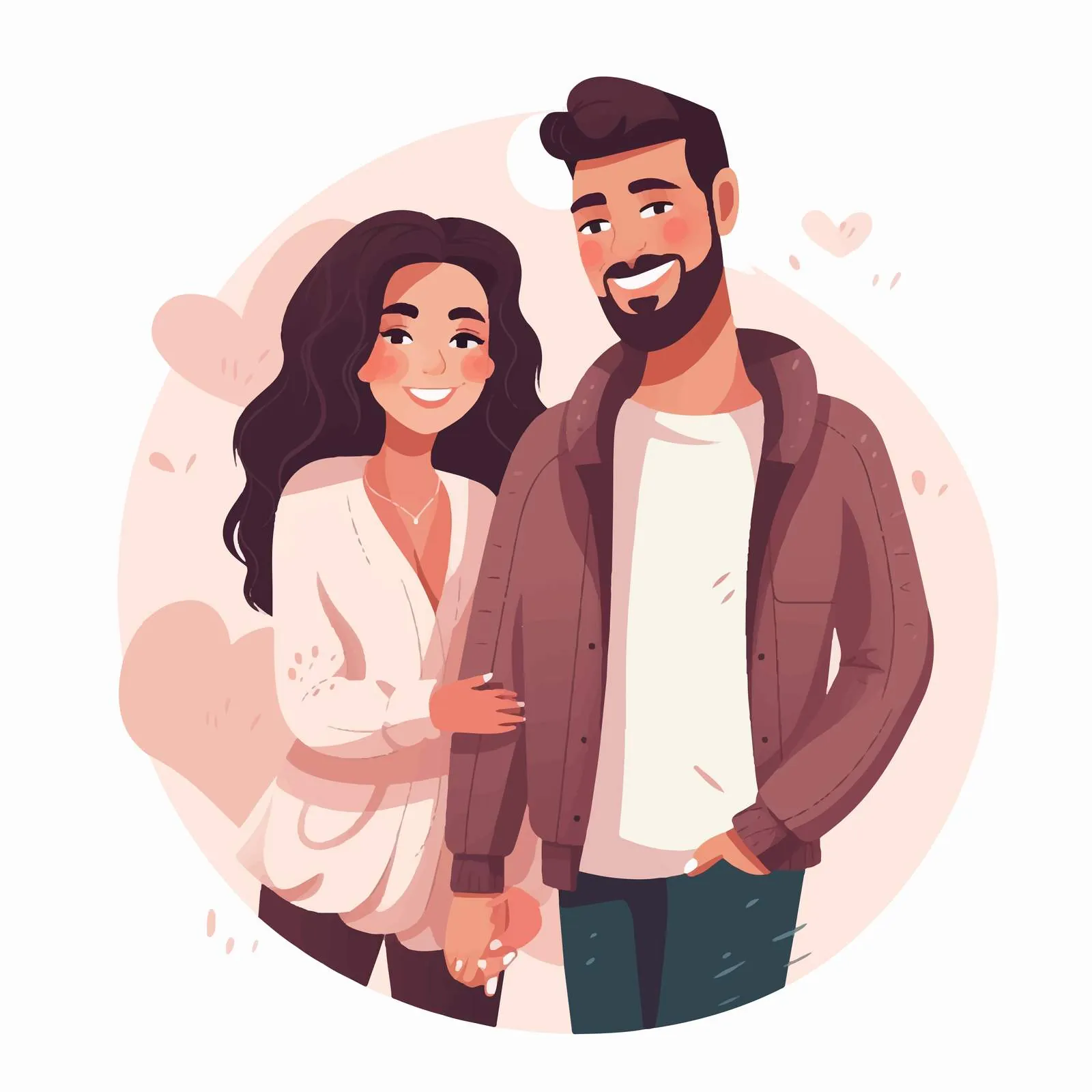 Tender Love Vector of a Romantic Couple — free download from Dotvec