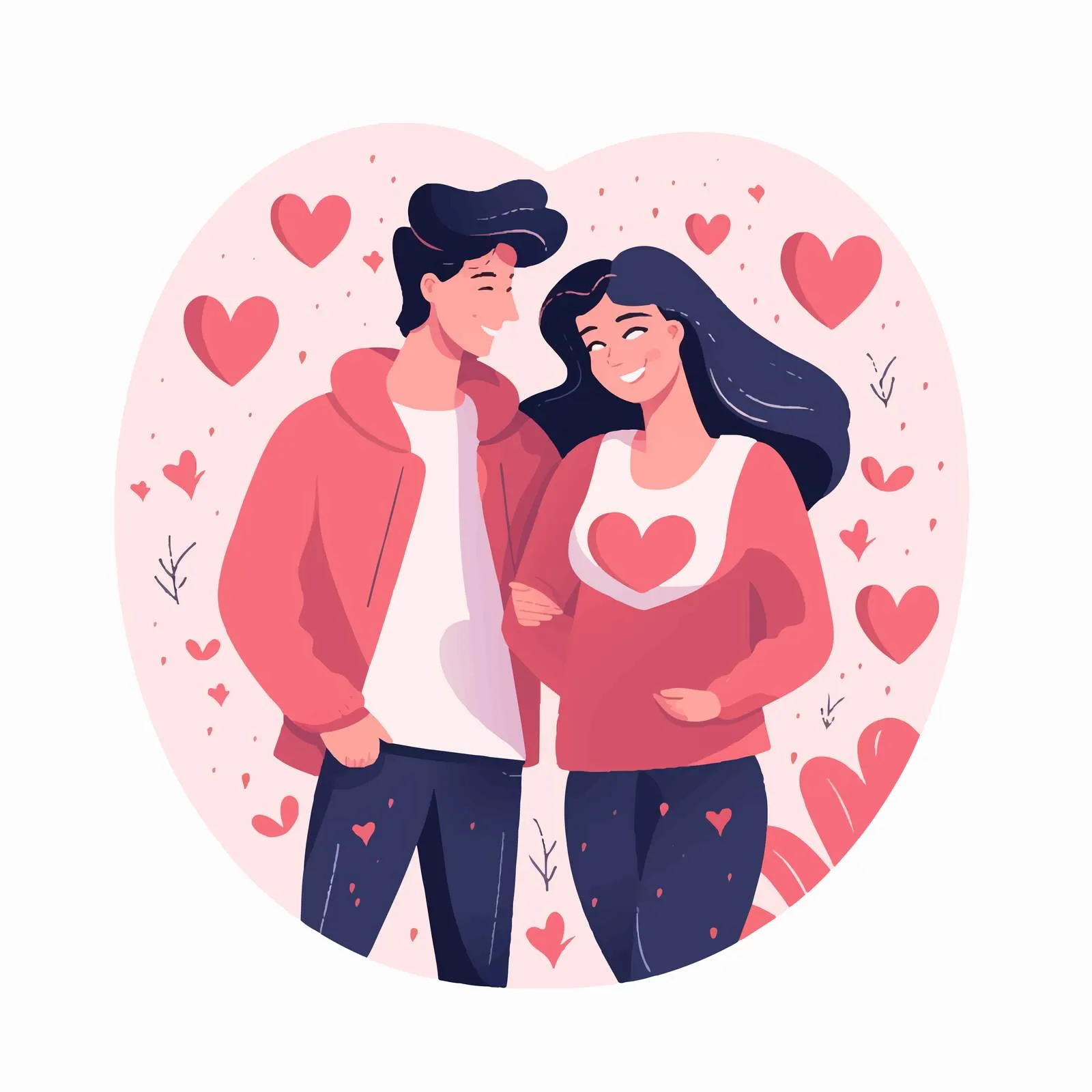 Tender Love Couple in Romantic Embrace — free download from Dotvec