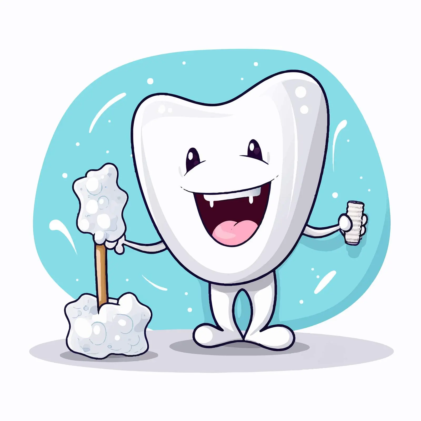 Happy Tooth Brushing with Dental Equipment – free smiling teeth image from Dotvec