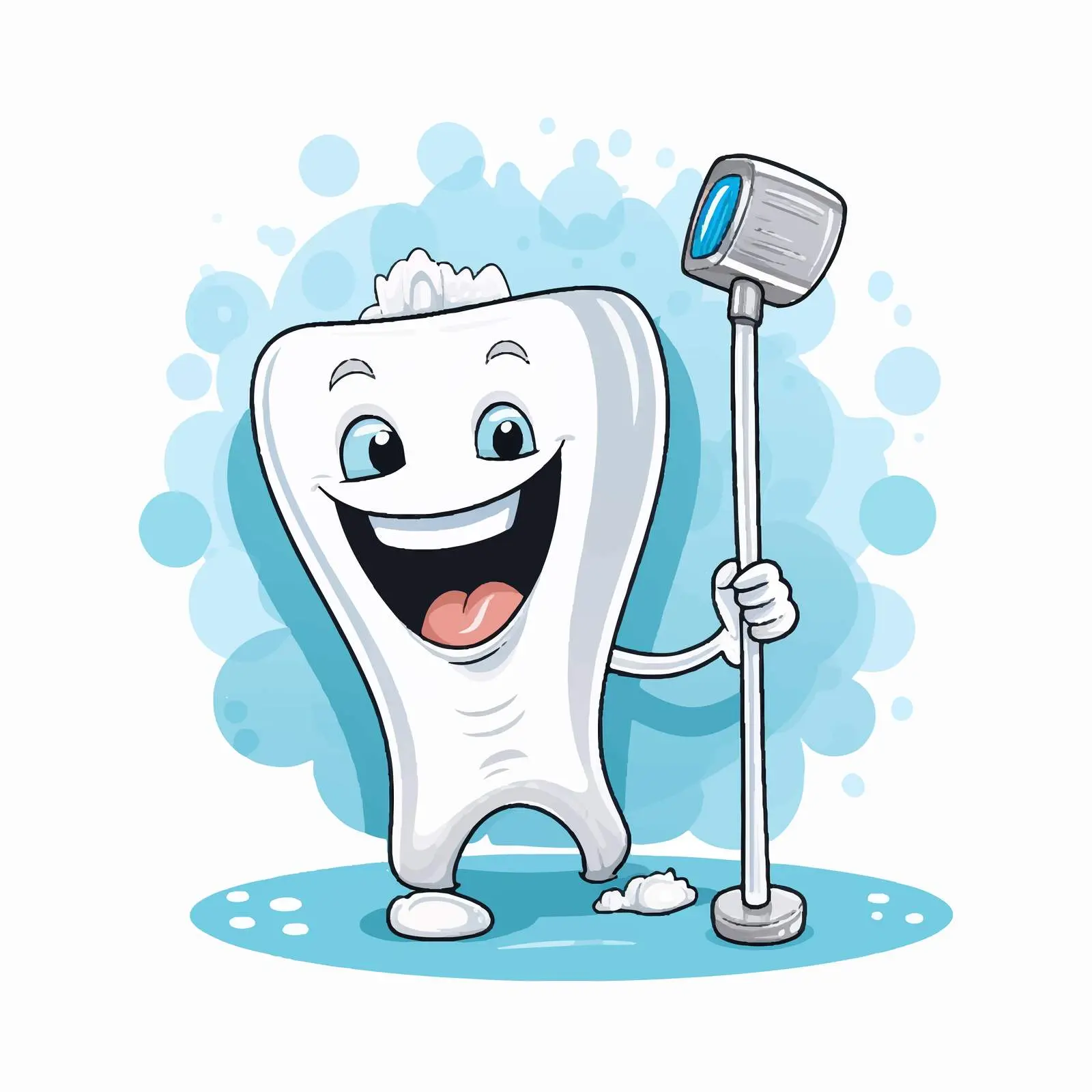 Happy Tooth Brushing with Dental Equipment — free download from Dotvec