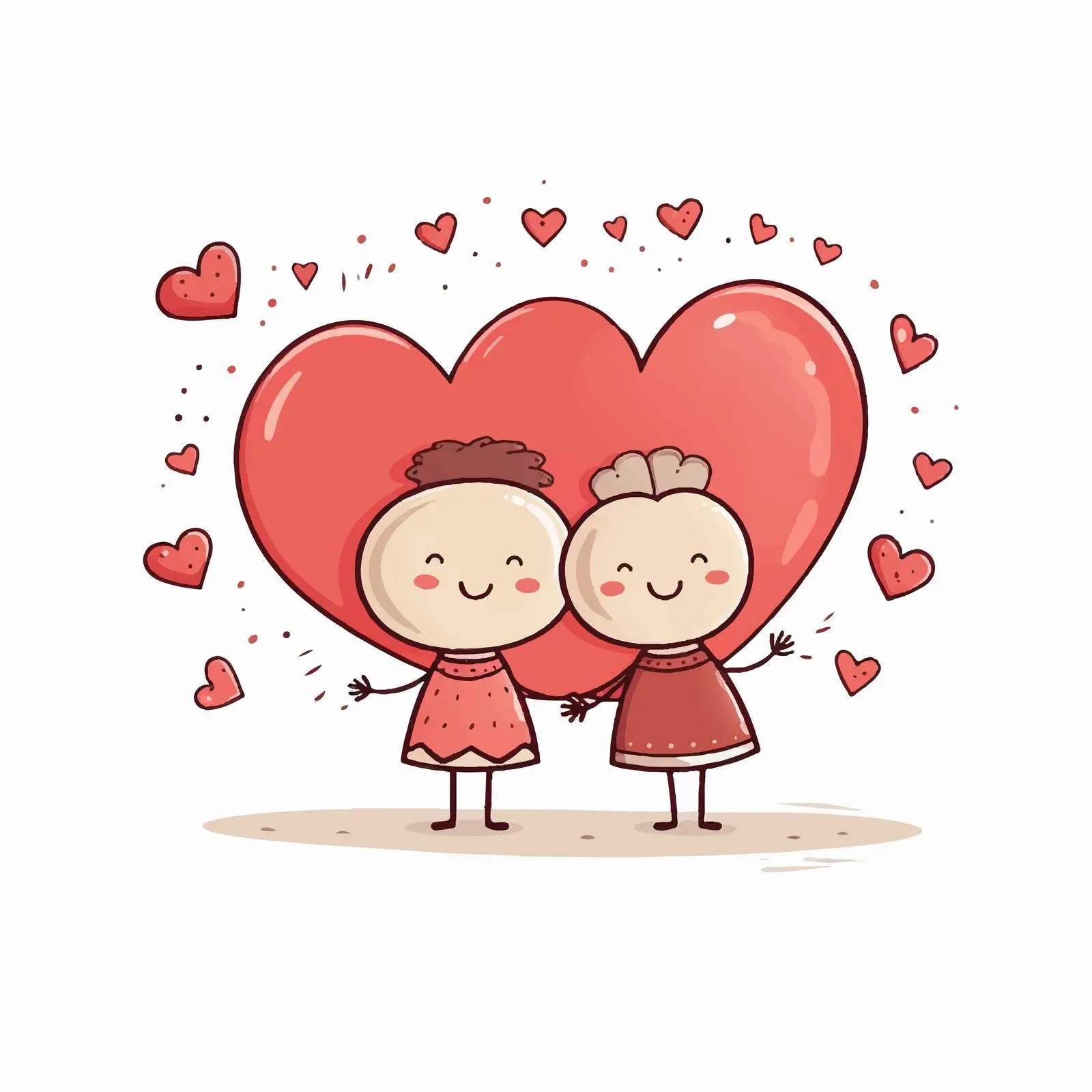 Cute Valentine's Day Card for Lovers – free unconventional image from Dotvec