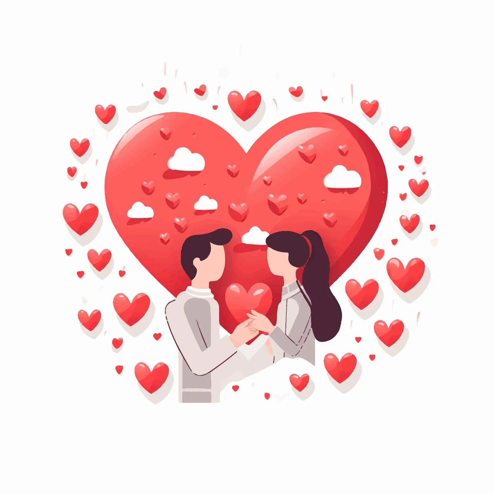 Happy Valentine's Day Holiday Card Design — free download from Dotvec