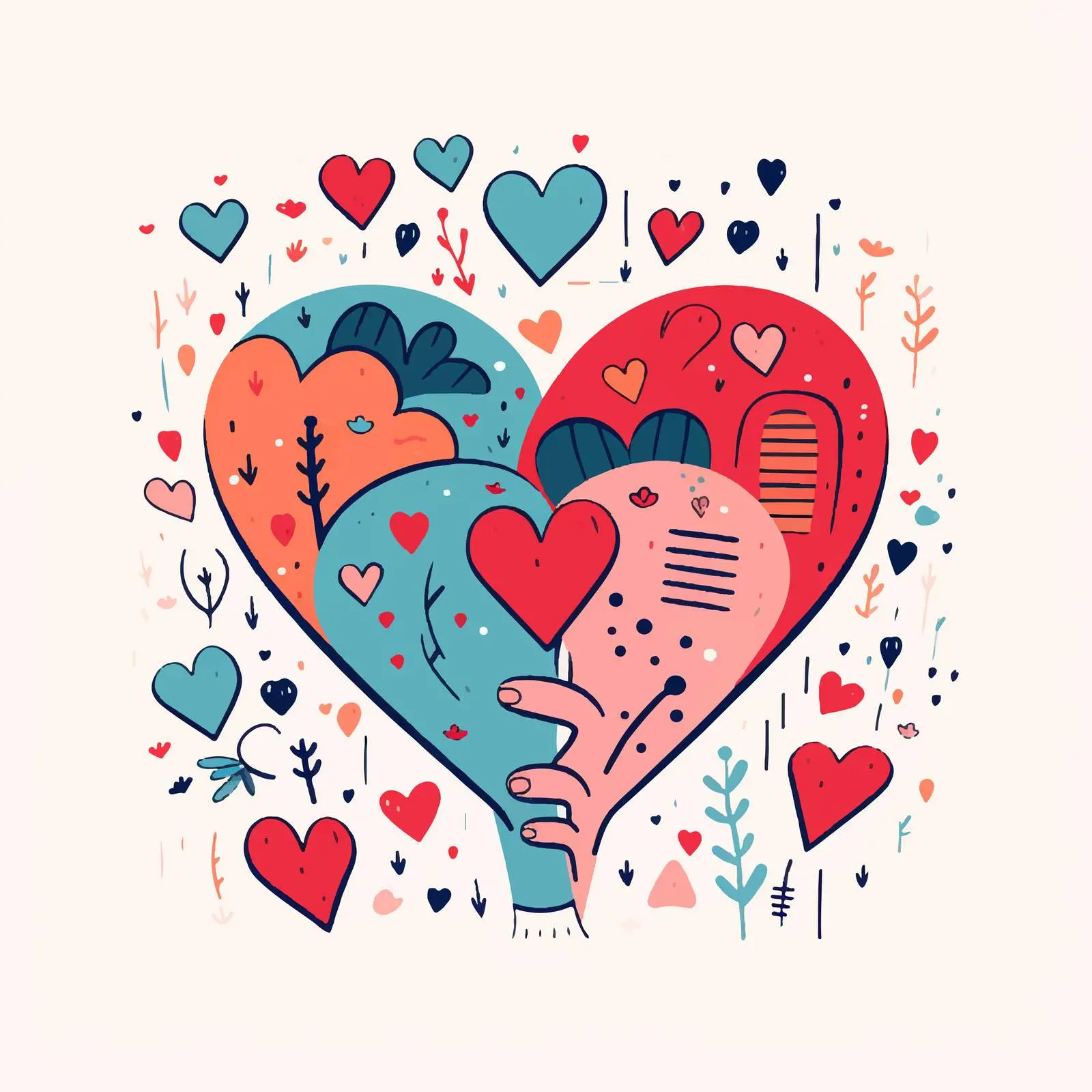 Happy Valentine's Day Holiday Card Design — free download from Dotvec