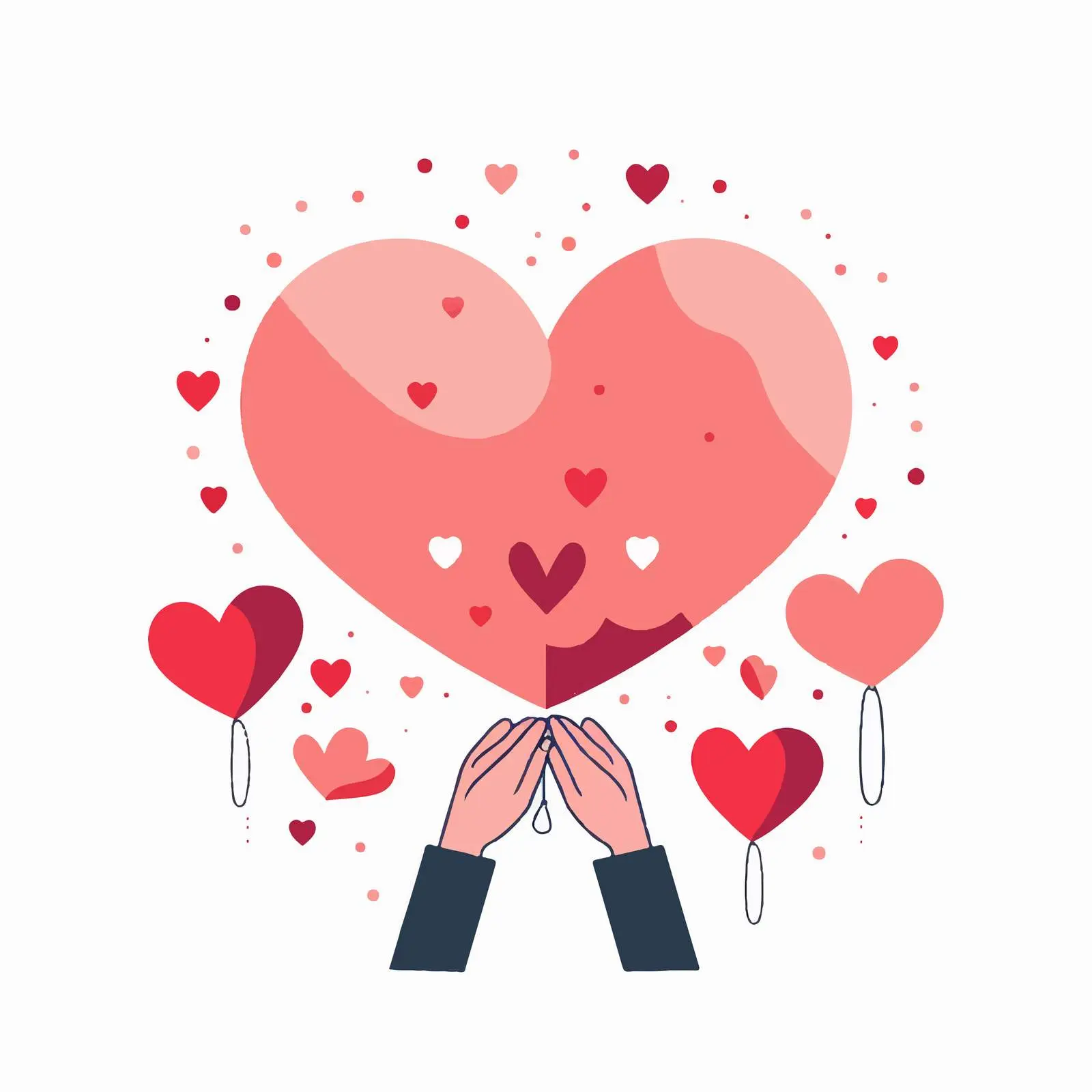 Valentine's Day Holiday Card Design on Light Background — free download from Dotvec