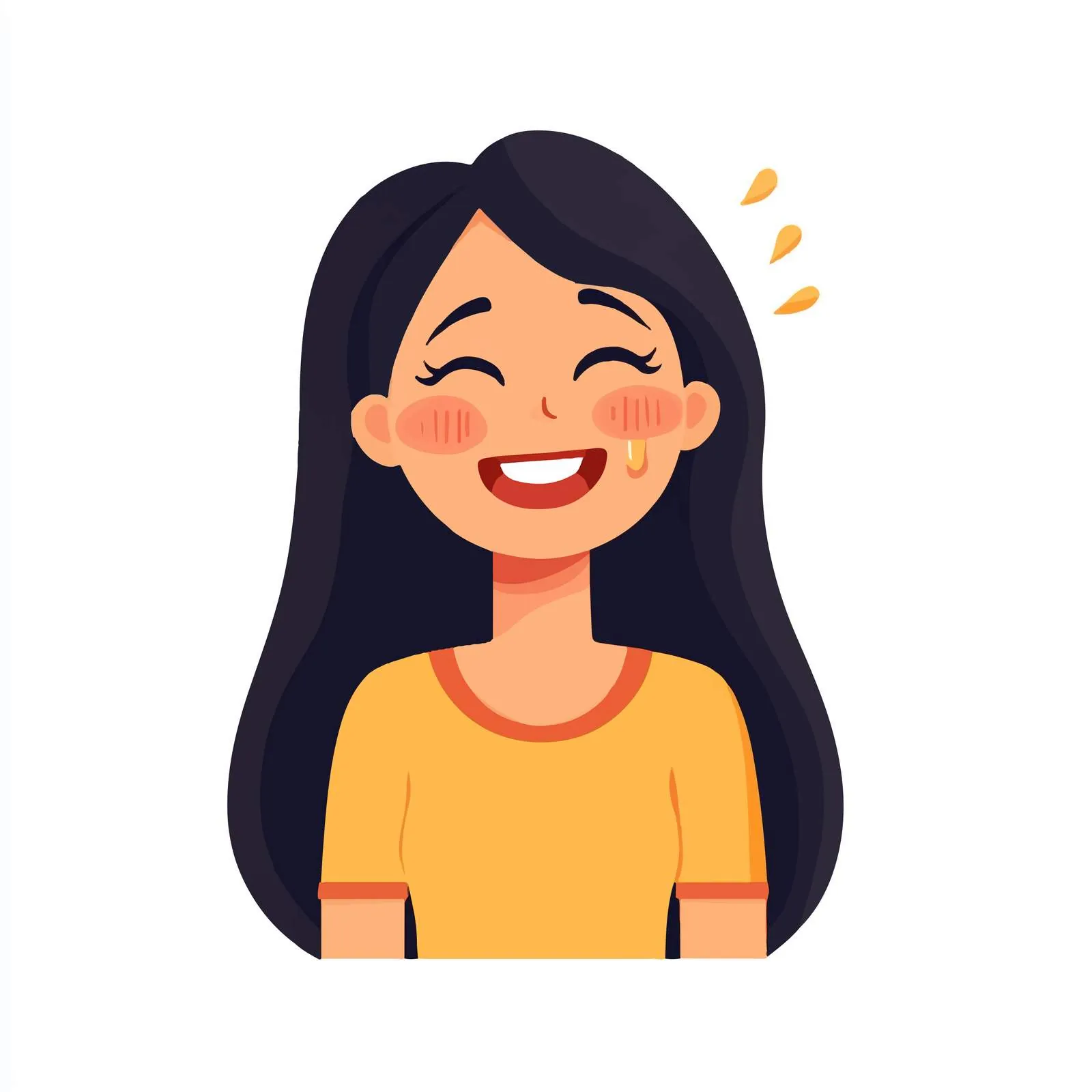 Joyful Woman Laughing and Crying Tears of Happiness — free download from Dotvec