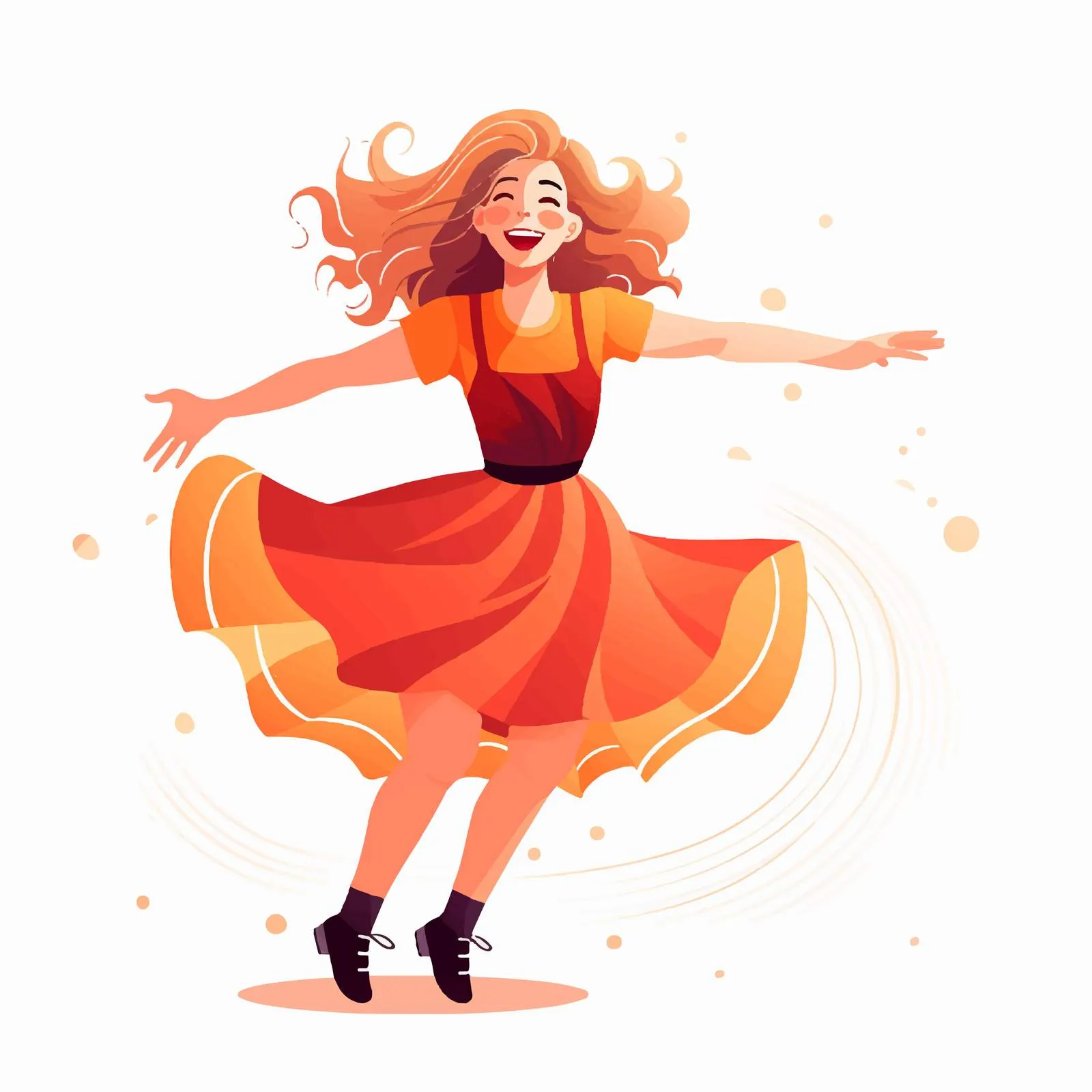 Youthful Woman Dancing Joyfully to Music — free download from Dotvec