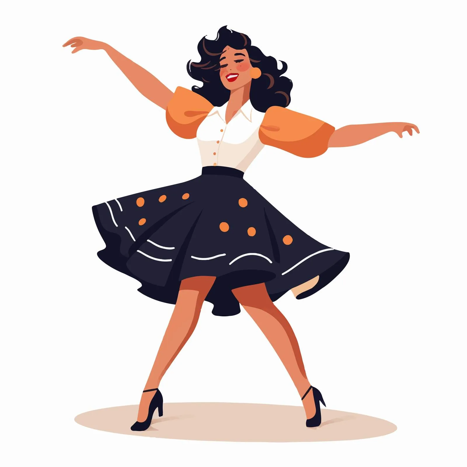 Joyful Woman Dancing to Music — free download from Dotvec