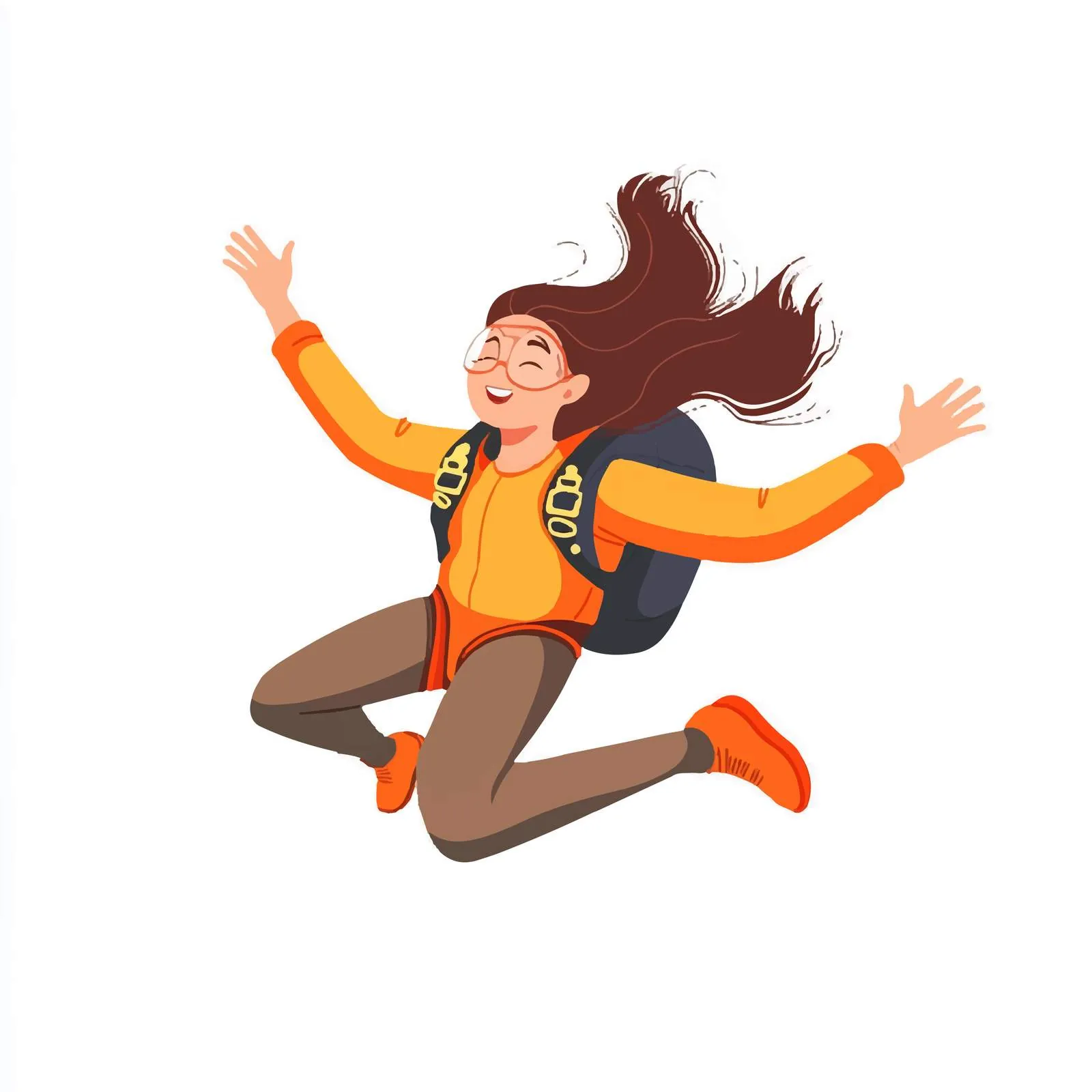 Woman Skydiving Joyfully in Flight — free download from Dotvec