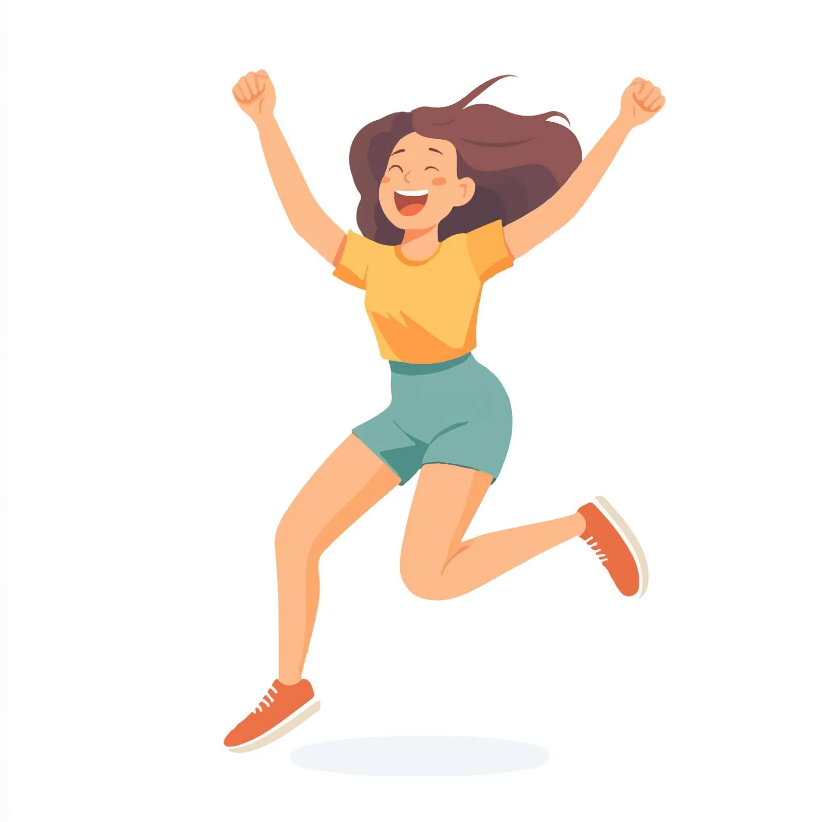 Joyful Woman Jumping with Positive Energy — free download from Dotvec