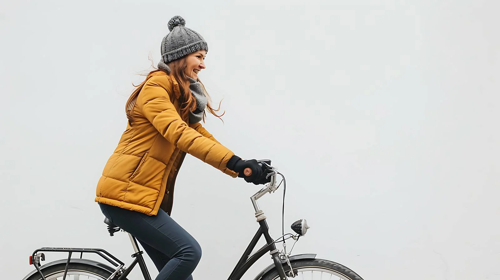 Joyful Woman Cycling in Berlin City — free download from Dotvec