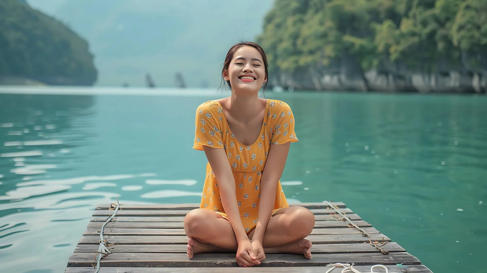 Tranquil Lakeside Sitting — free download from Dotvec