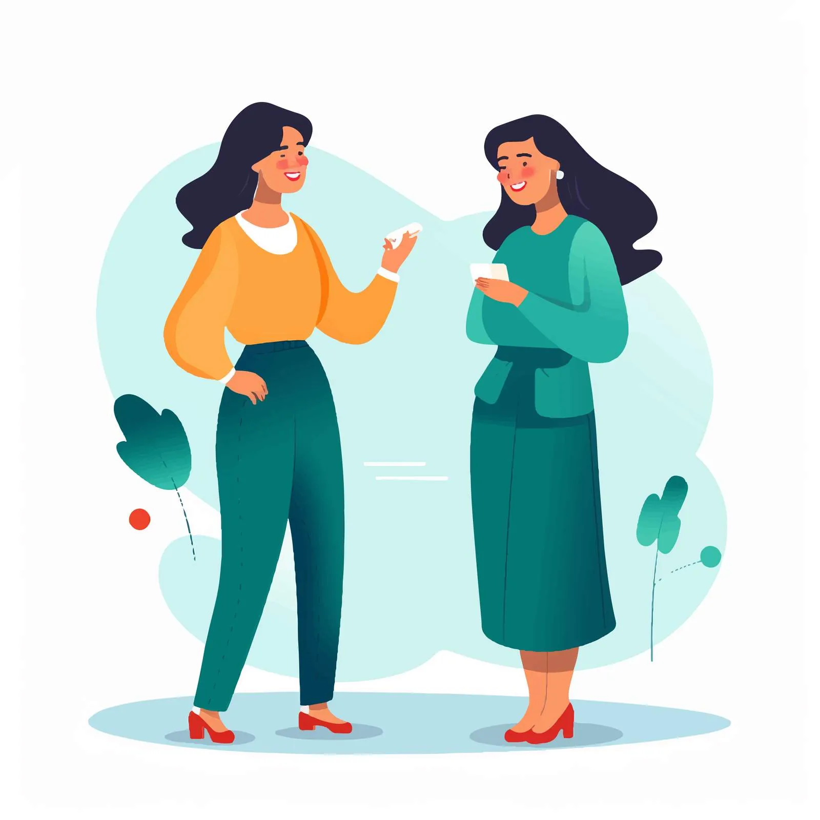 Happy Women Talking with Friends — free download from Dotvec
