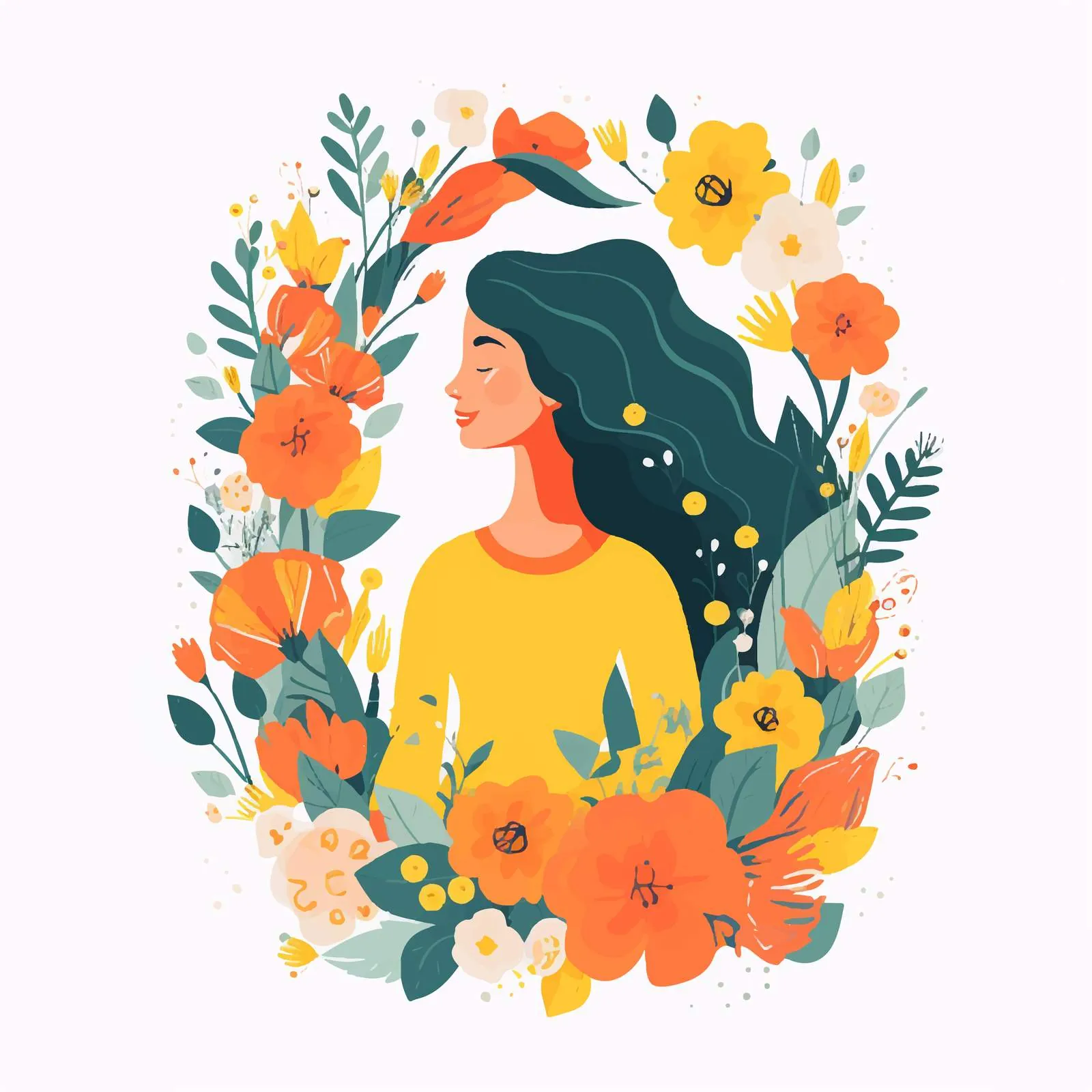Festive Women's Day Celebration with Blooms — free download from Dotvec