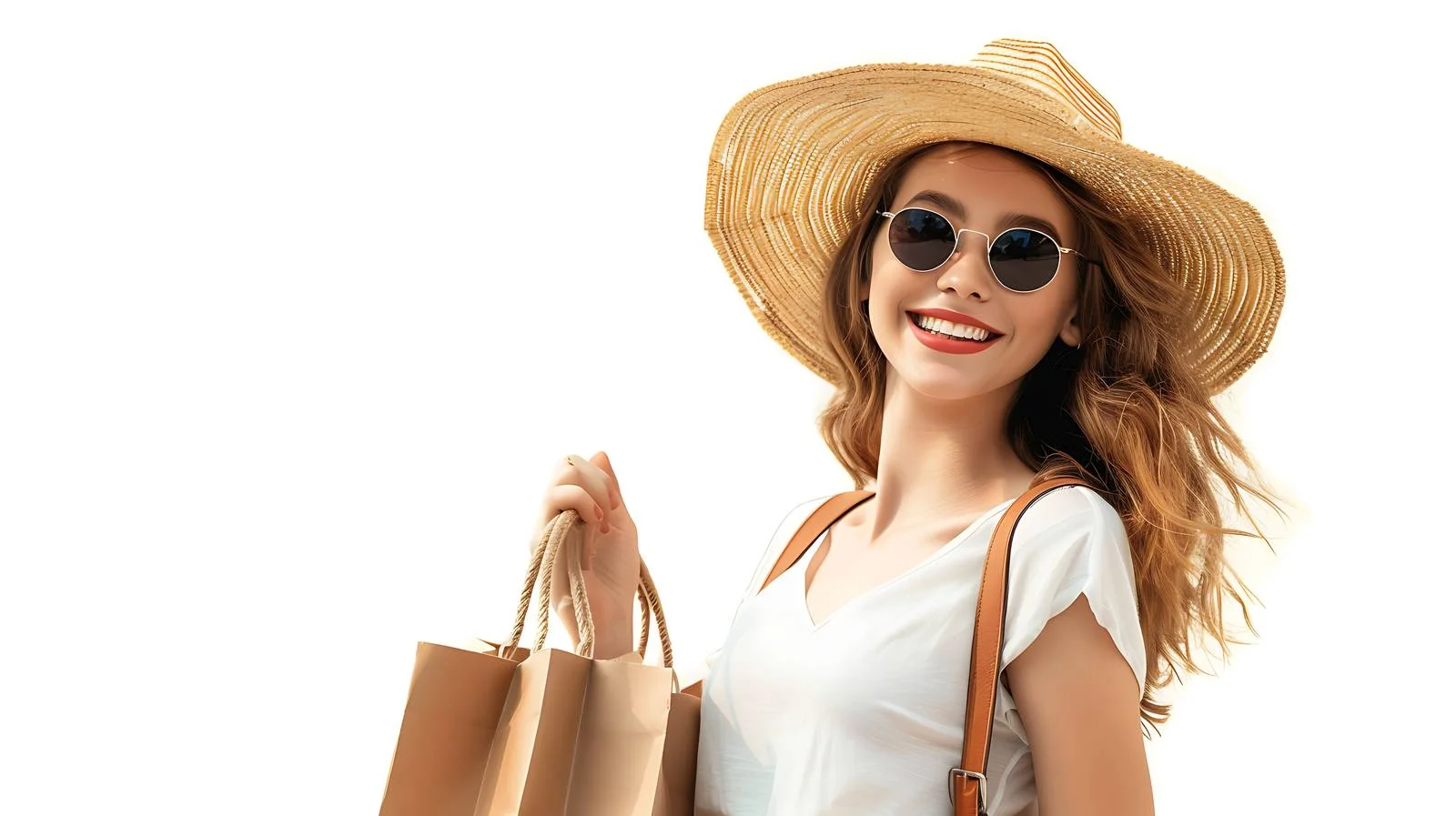 Joyful Women Shopping Bag Isolated Image — free download from Dotvec