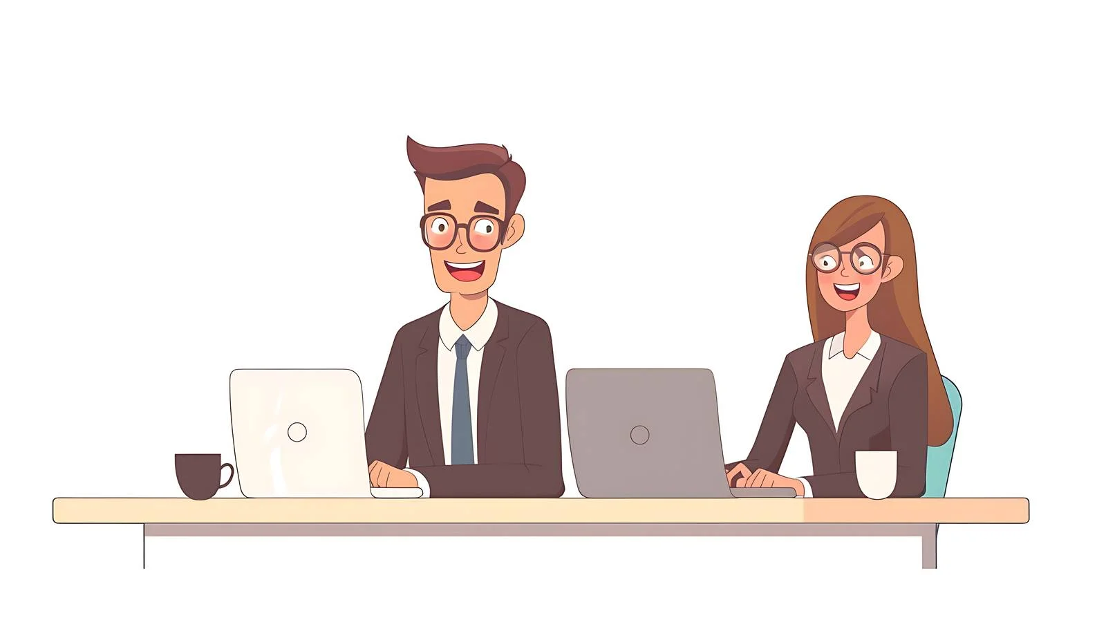 Professional Team Using Laptop — free download from Dotvec