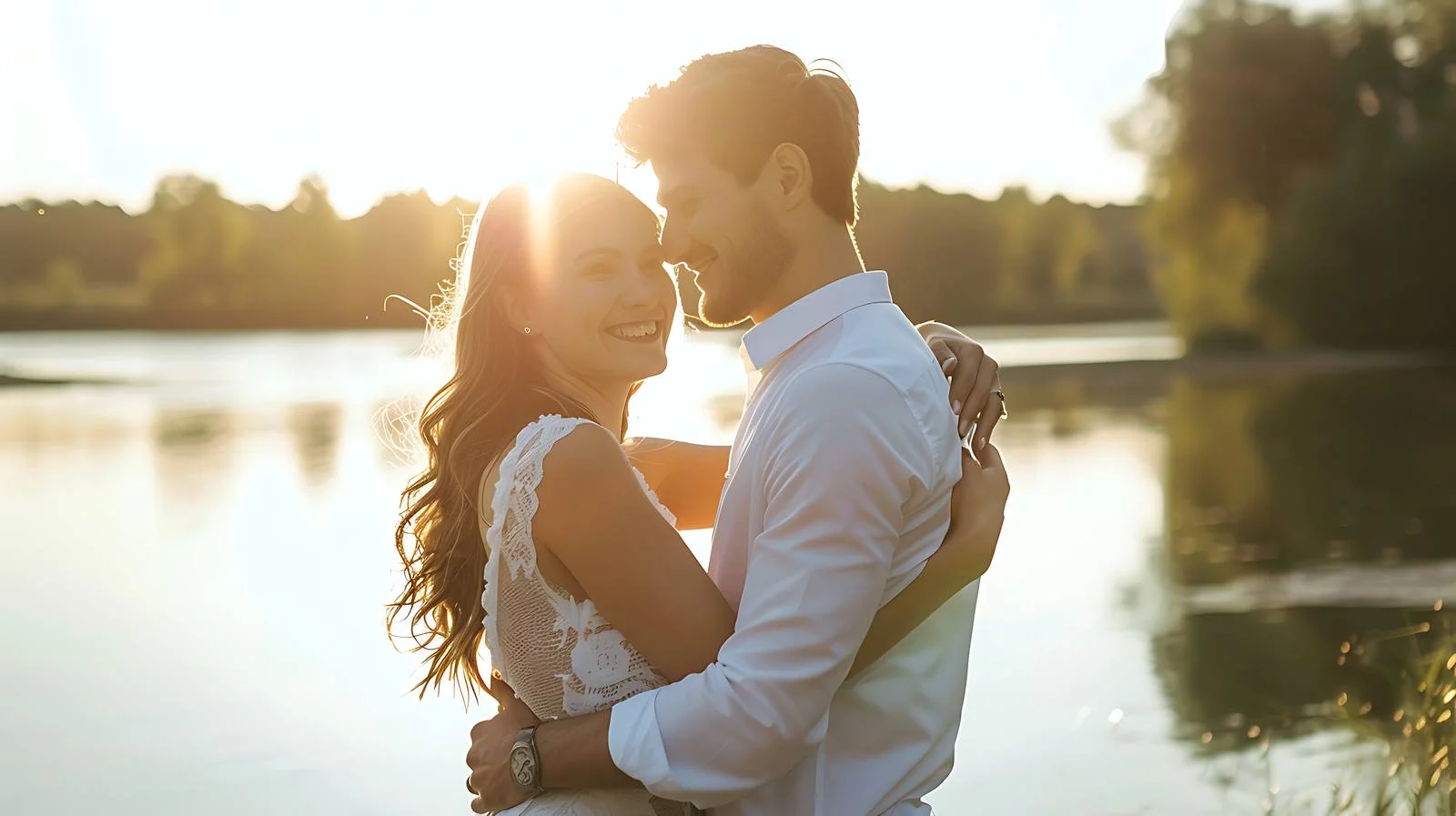 Romantic Riverbank Hug — free download from Dotvec