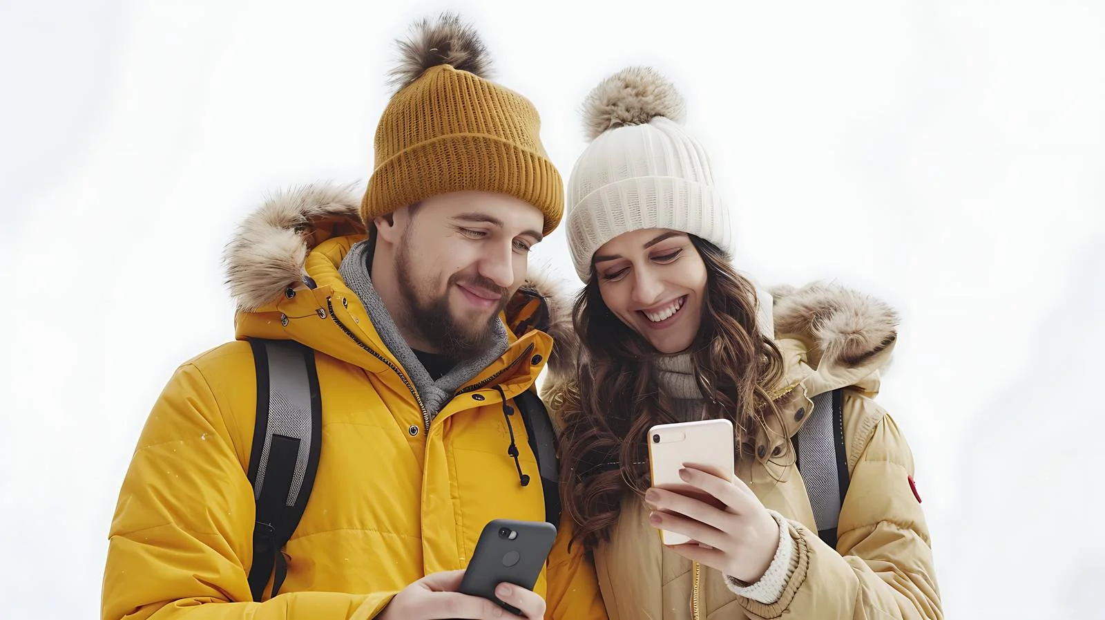 Urban Couple Smartphone Viewing — free download from Dotvec