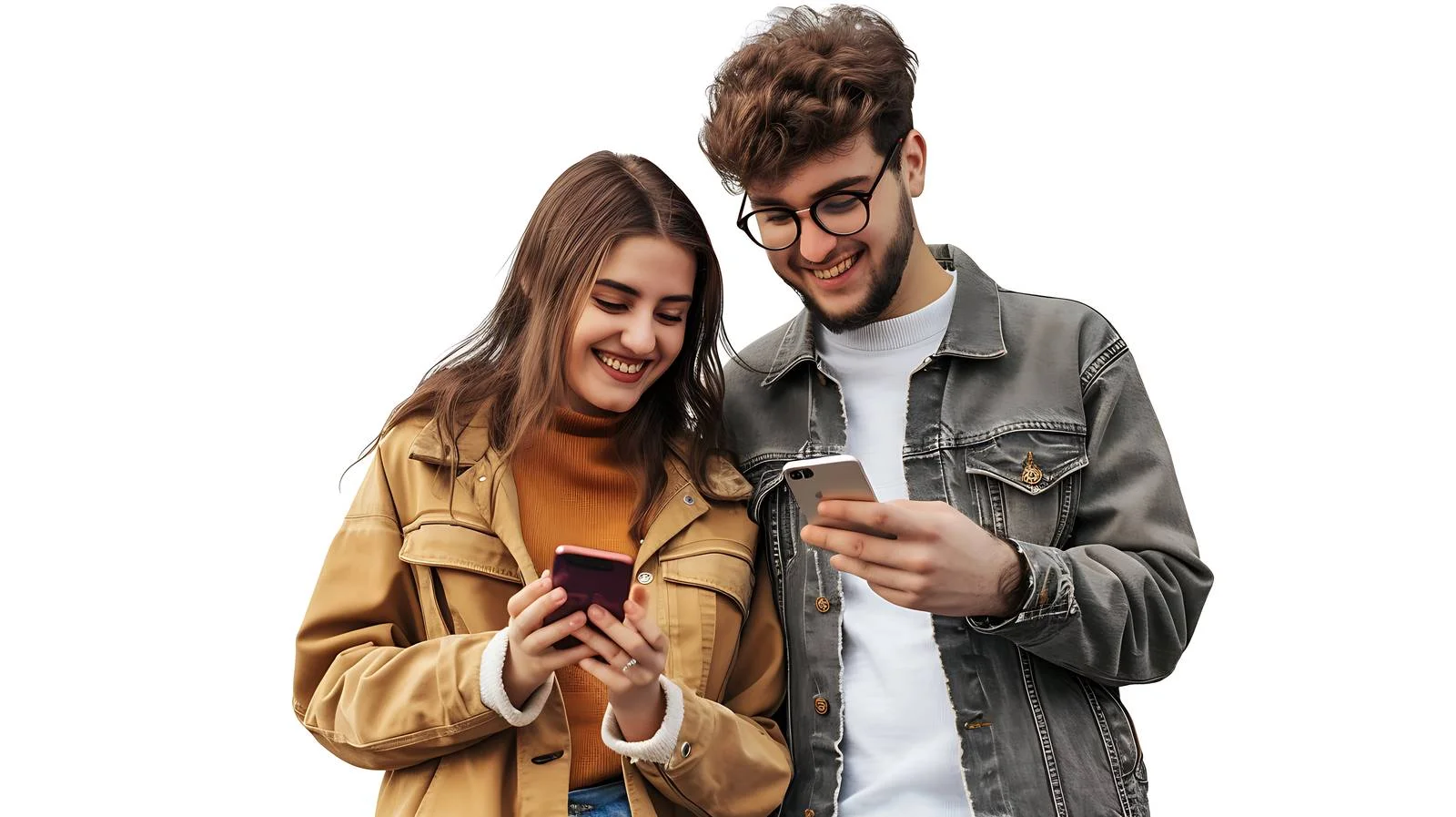 Urban Couple Smartphone Interaction — free download from Dotvec