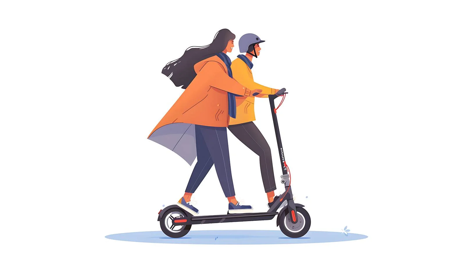 Joyful Couple on City E-Scooter — free download from Dotvec