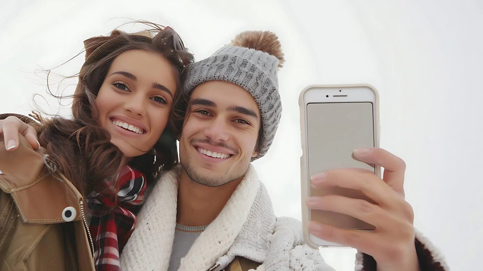 Joyful Couple Selfie in Milan — free download from Dotvec