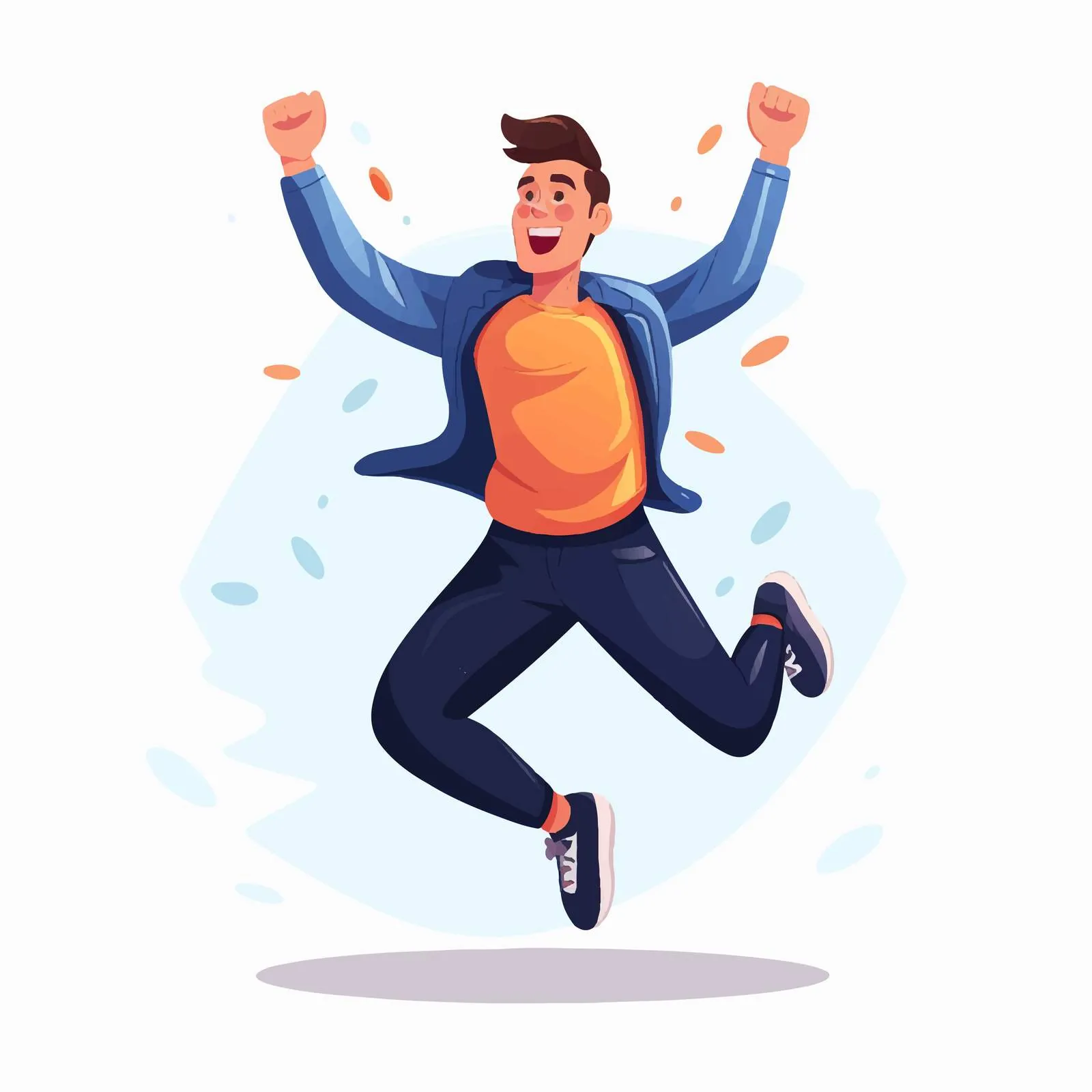 Energetic Young Man Jumping for Joy – free leap image from Dotvec