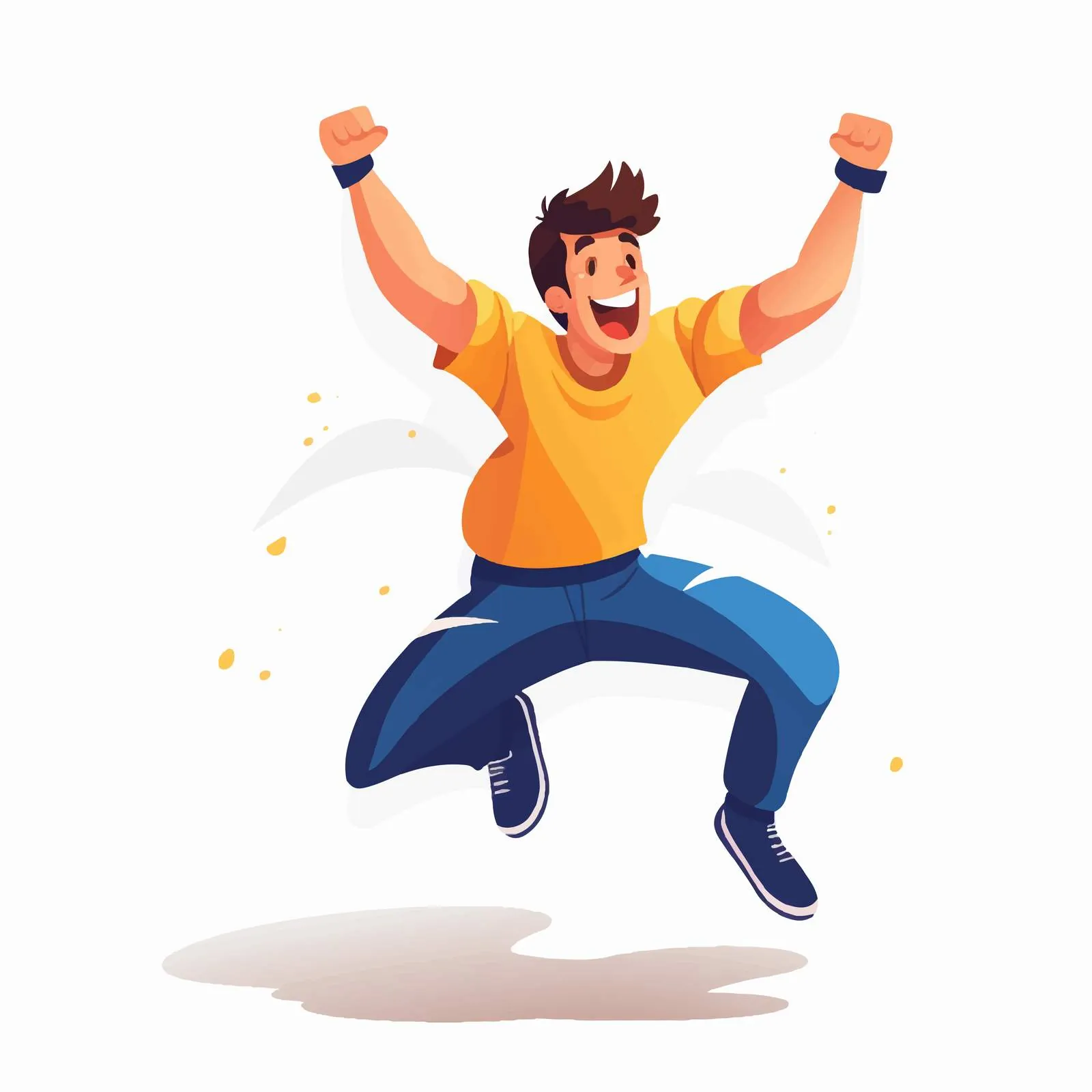 Energetic Man Jumping for Joy Vector – free fun expressions image from Dotvec