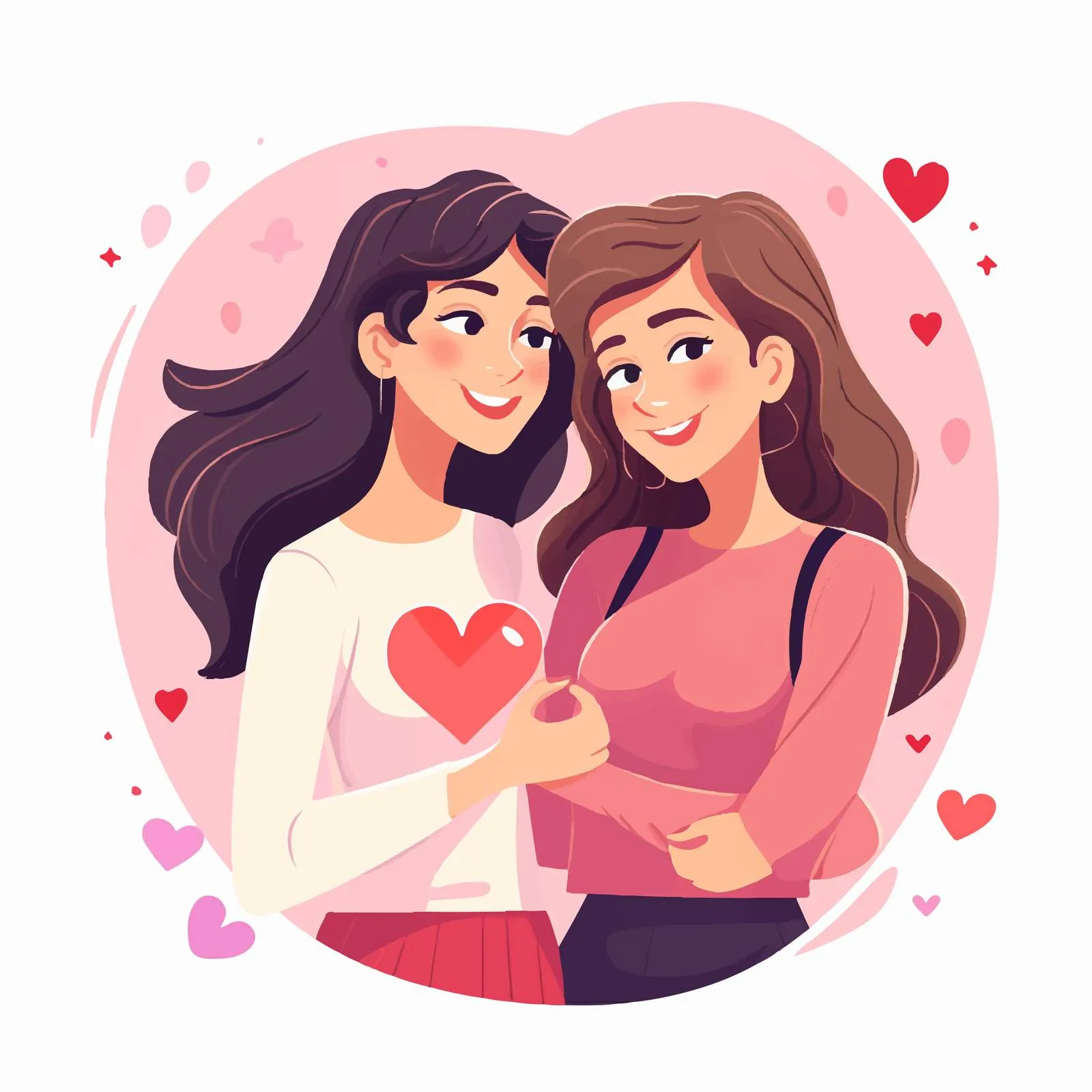 Happy Young Girls Best Friends Playing Together – free vibrant scene image from Dotvec