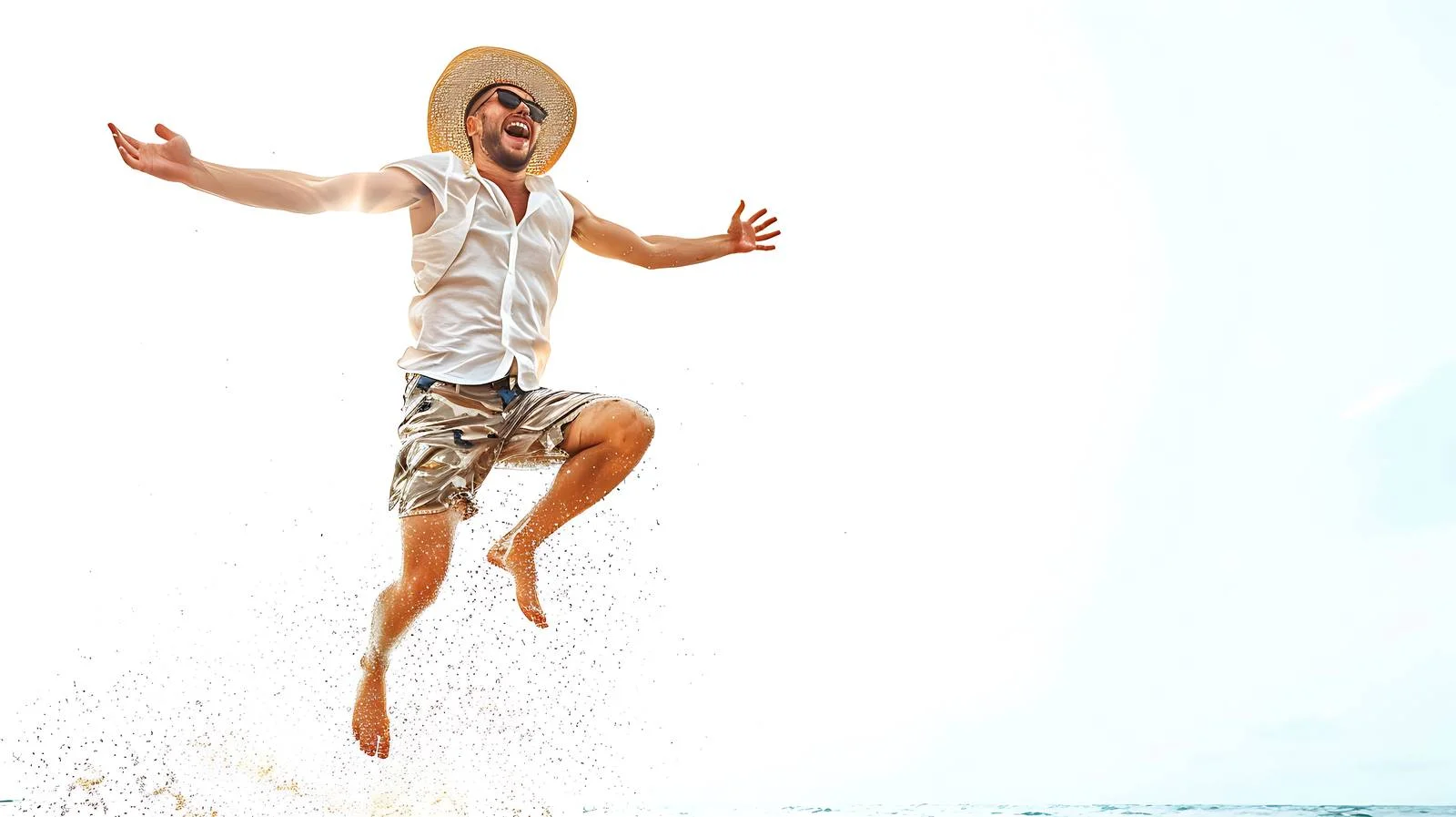 Joyful Beach Hurtle During Summer Vacation — free download from Dotvec